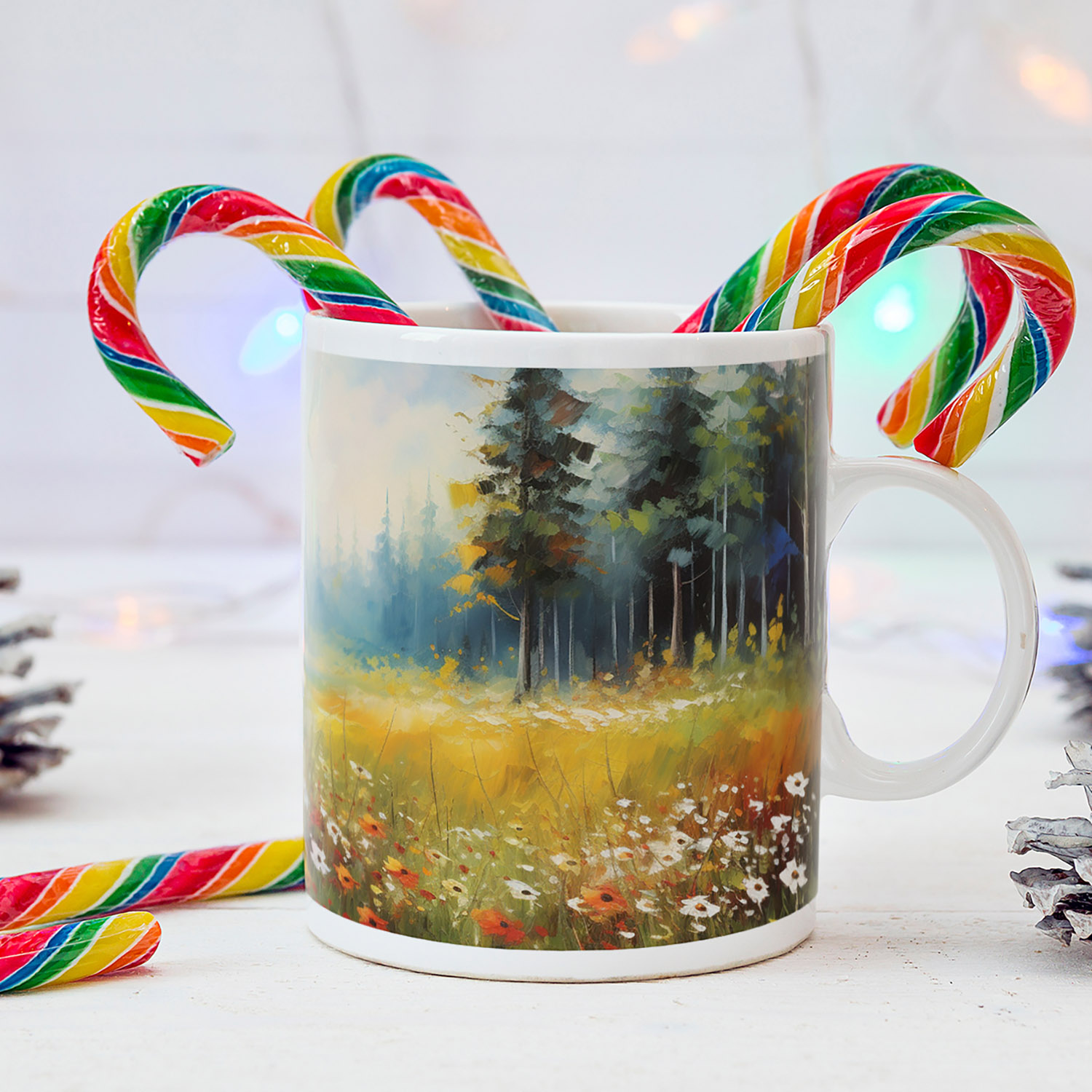 Enchanted Meadow Floral Mug - Perfect Gift for Nature Lovers