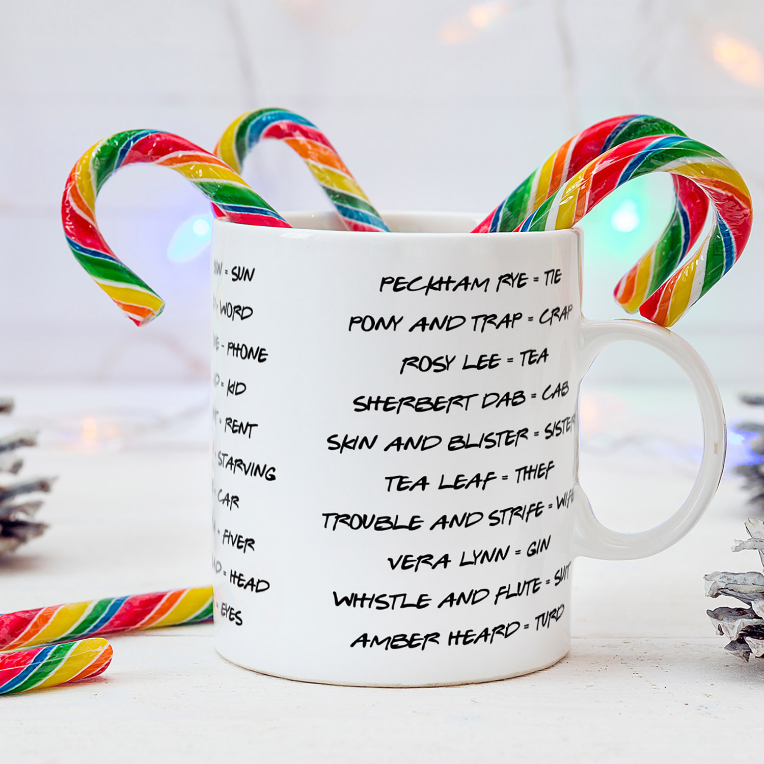 Unique Cockney Rhyming Slang Mug for Fun Gift Ideas