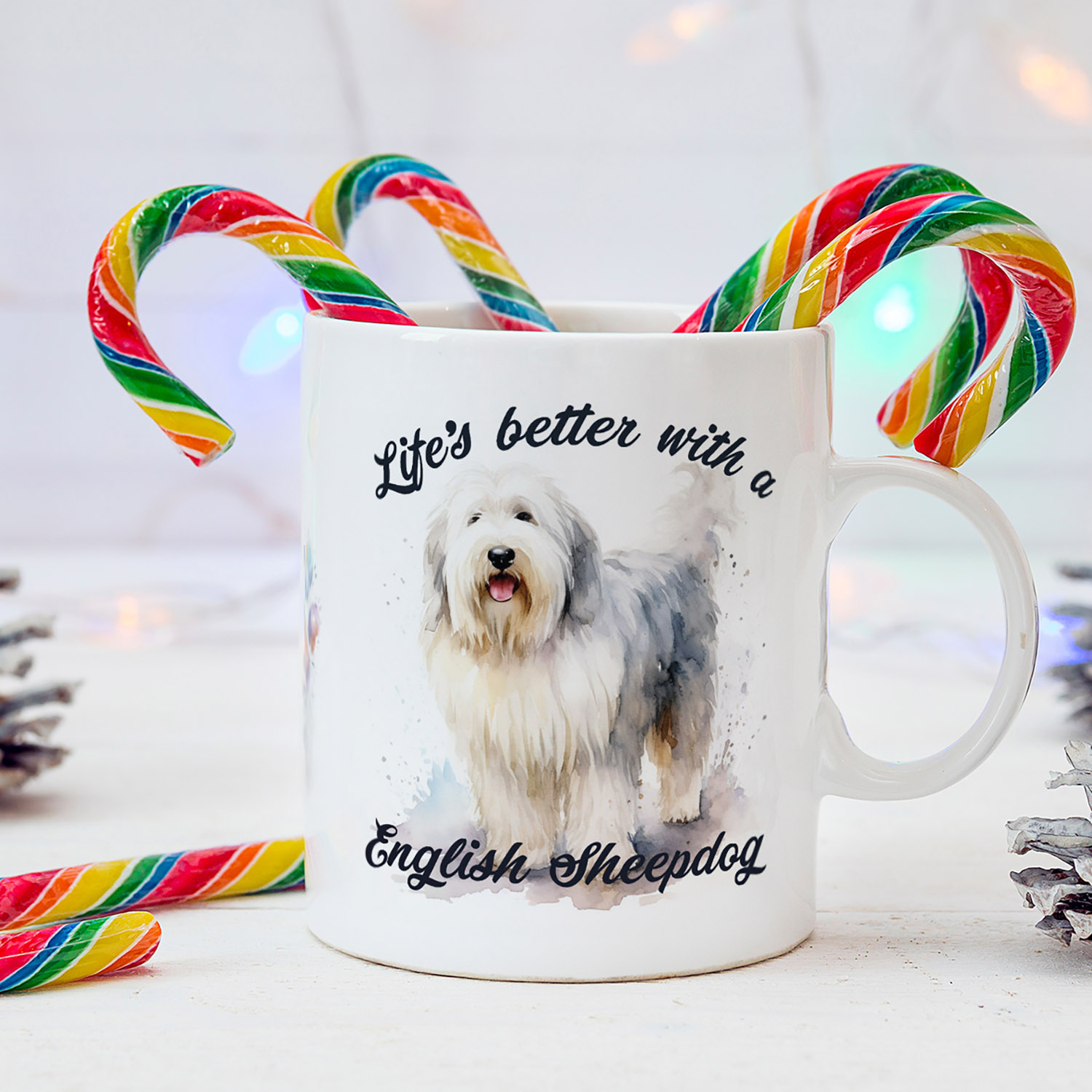 English Sheepdog Mug - Perfect Gift for Dog Lovers