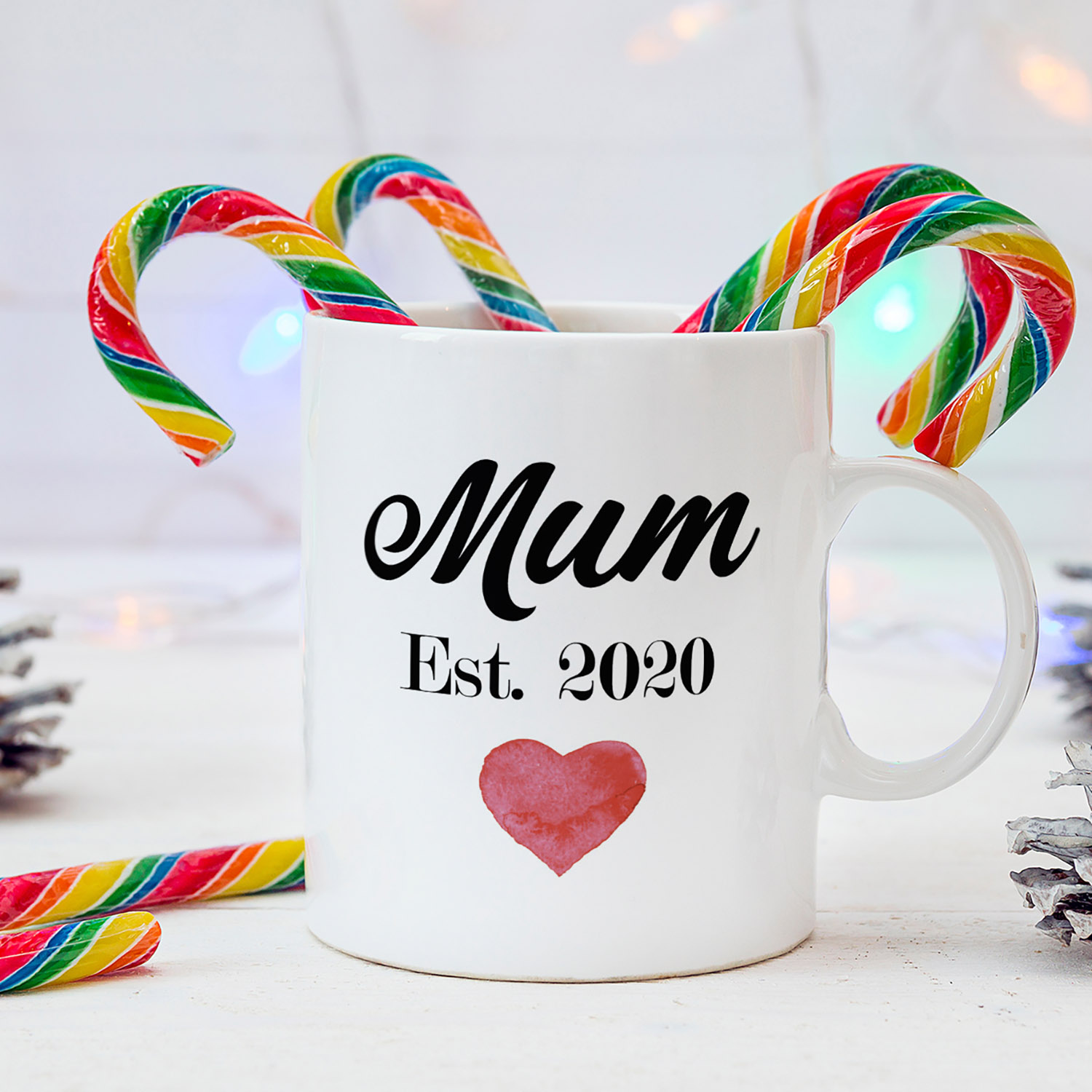 Personalized 'Mum Est 2023' Coffee Mug - Perfect Gift for New Moms