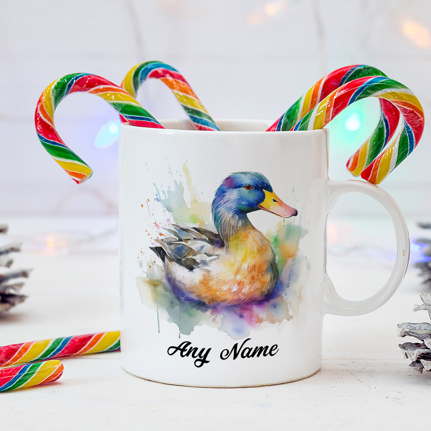 Charming Duck Watercolour Mug - Perfect Gift for Nature Lovers