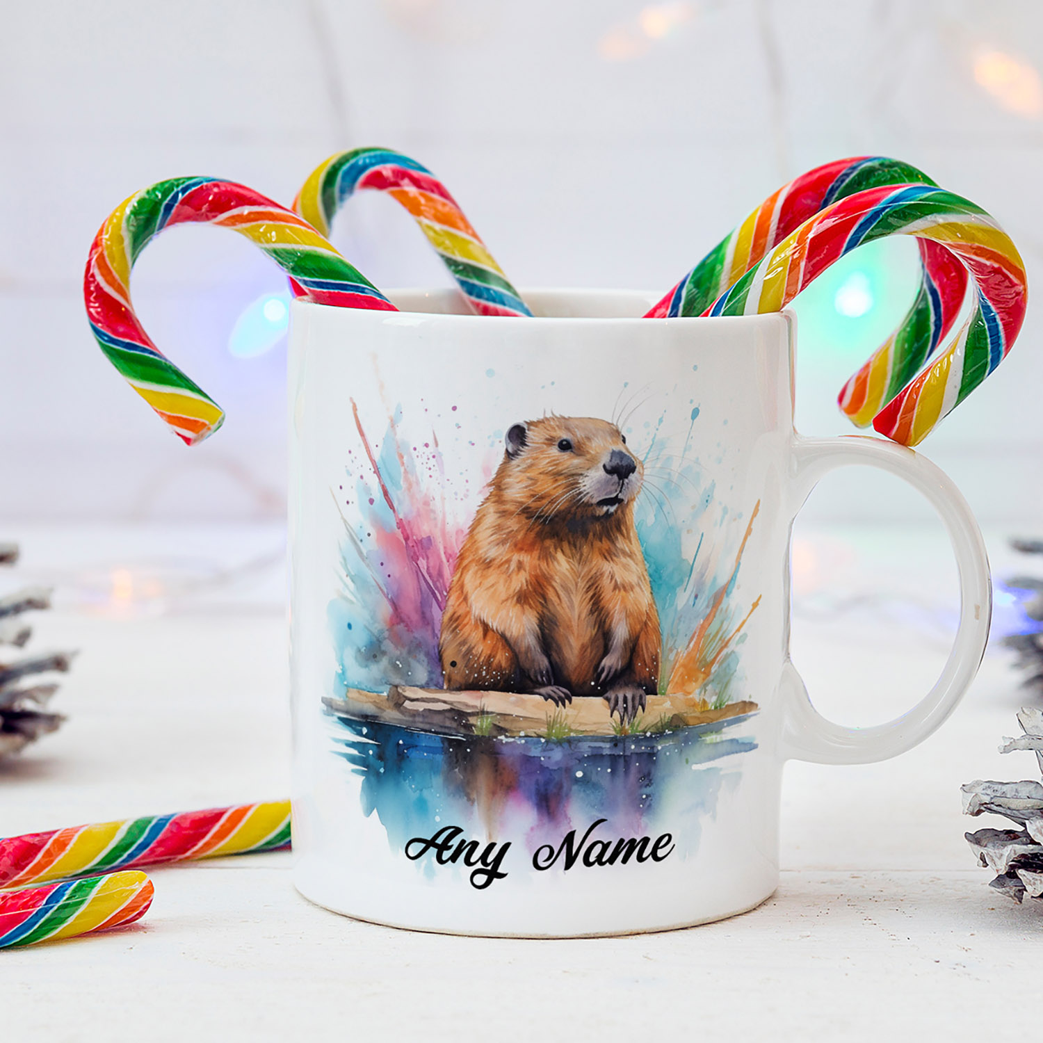 Charming Otter Watercolour Mug for Nature Lovers