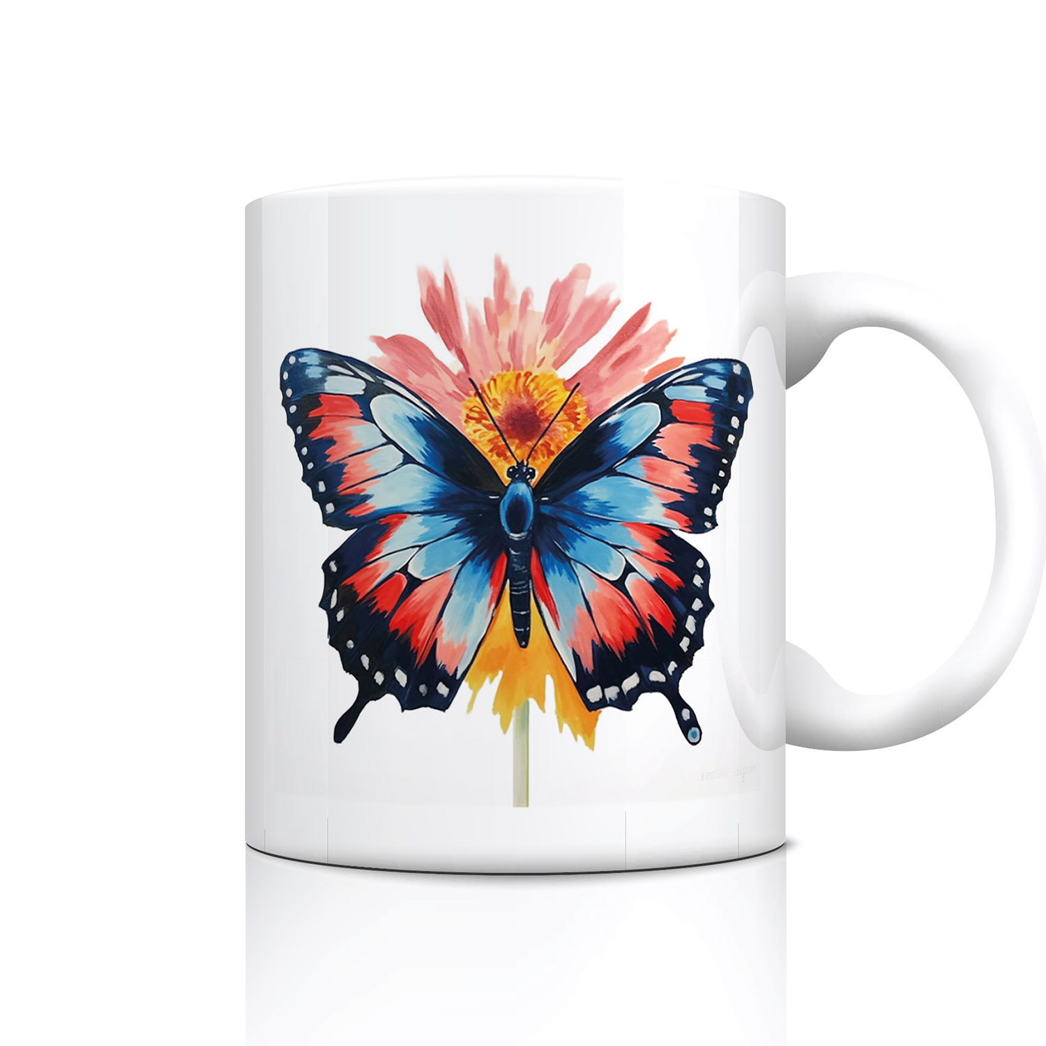 Vibrant Butterfly Bloom Mug - Perfect for Tea & Coffee Lovers