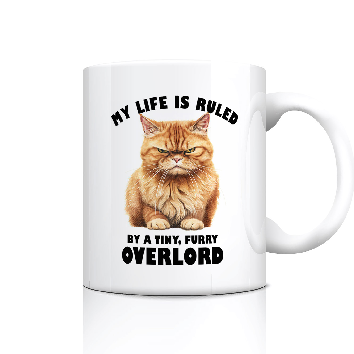 Quirky Ginger Cat Overlord Mug for Pet Lovers - 11oz