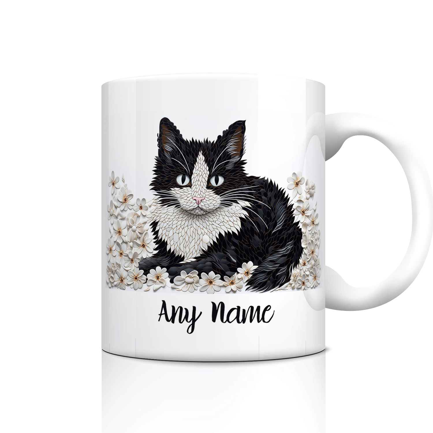 Personalised Tuxedo Cat Mug - Perfect Gift for Cat Lovers