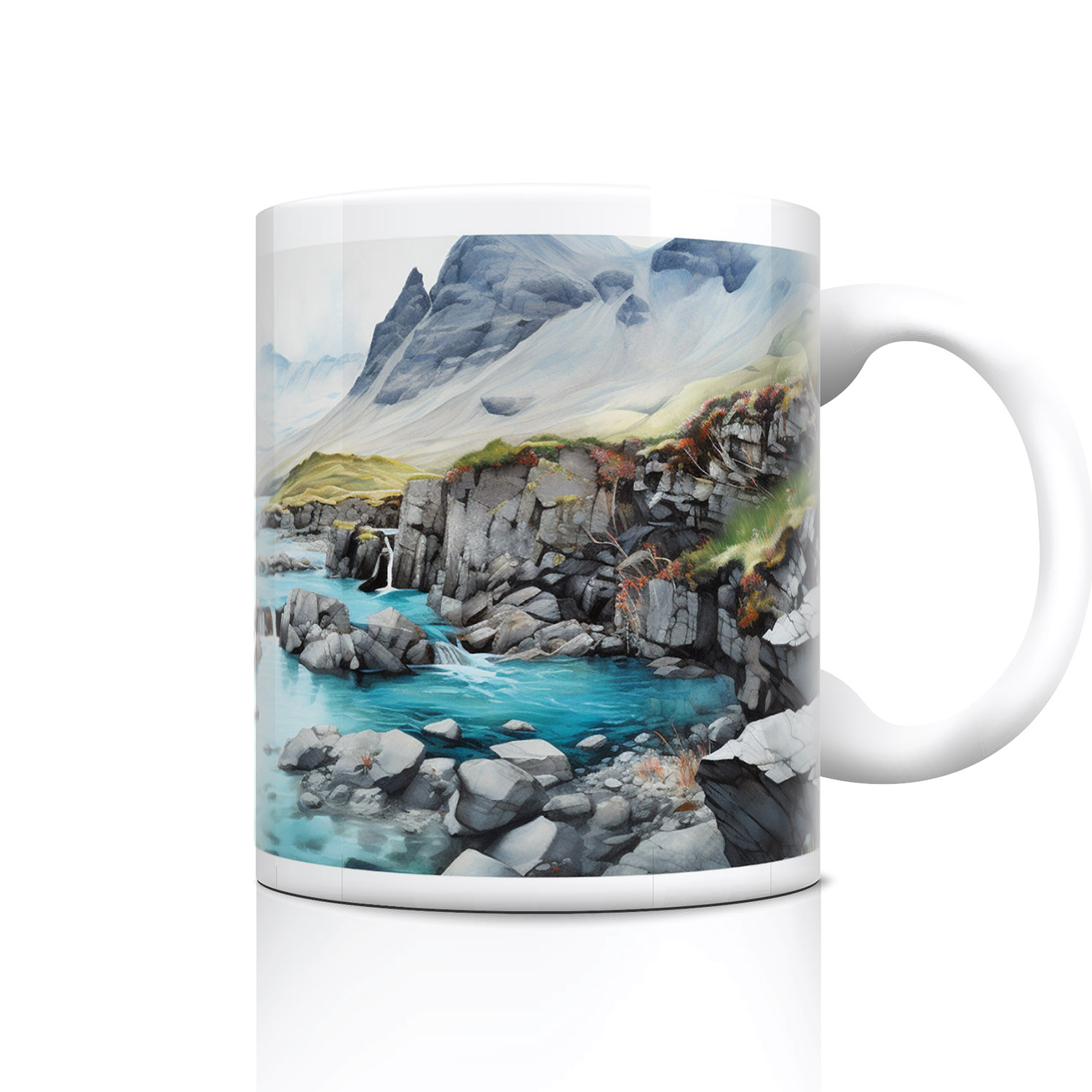 Enchanted Fairy Pools Mug - Mystical 11oz Ceramic Gift