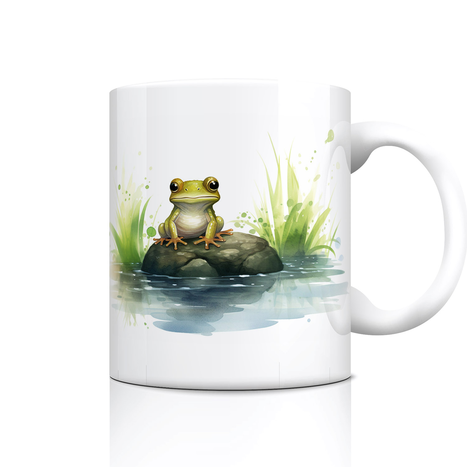 Charming Frog Ceramic Mug - Nature-Inspired Drinkware