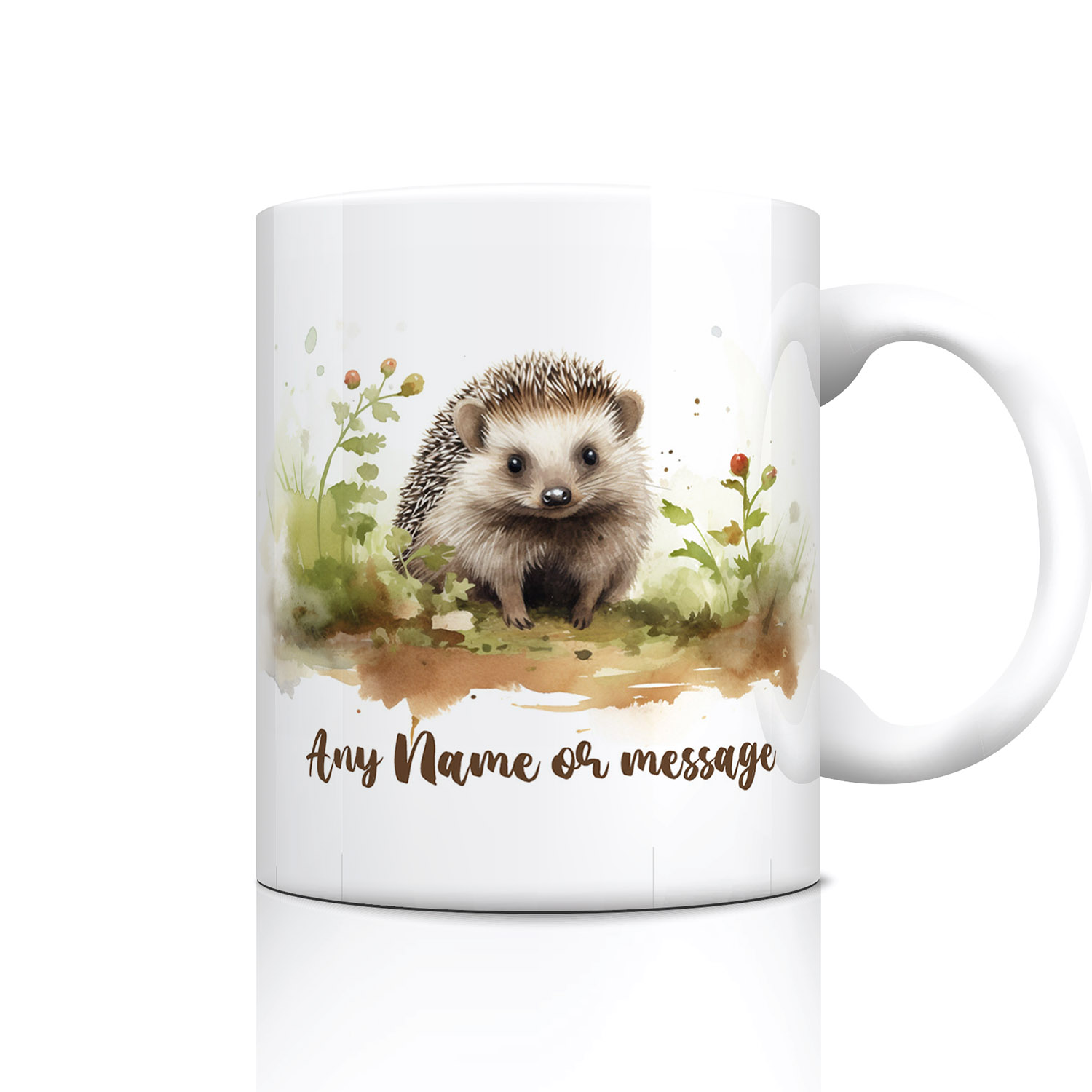 Custom Hedgehog Mug - Personalised 11oz Ceramic Gift