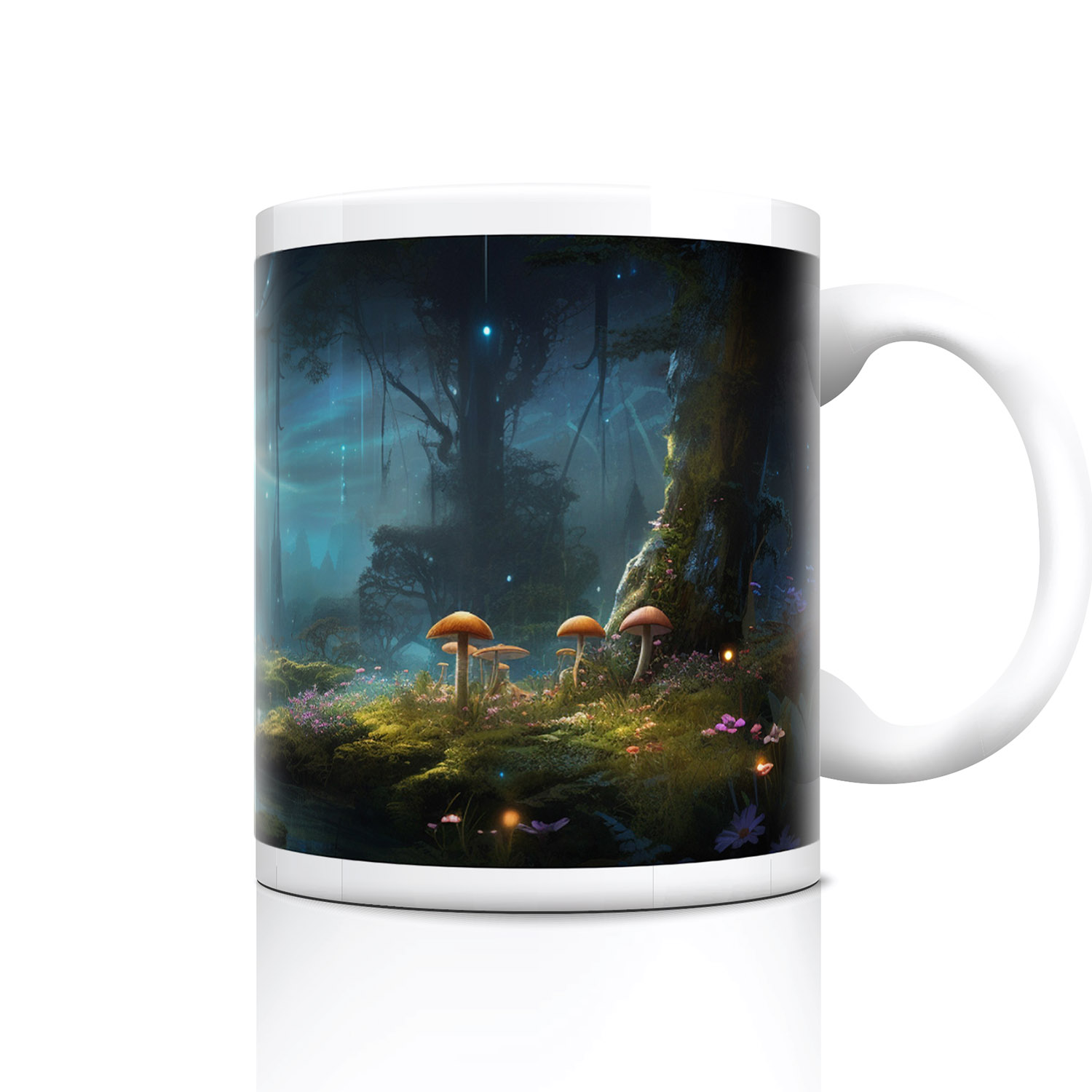 Enchanted Forest Mushroom Mug - 11oz Ceramic Coffee Cup