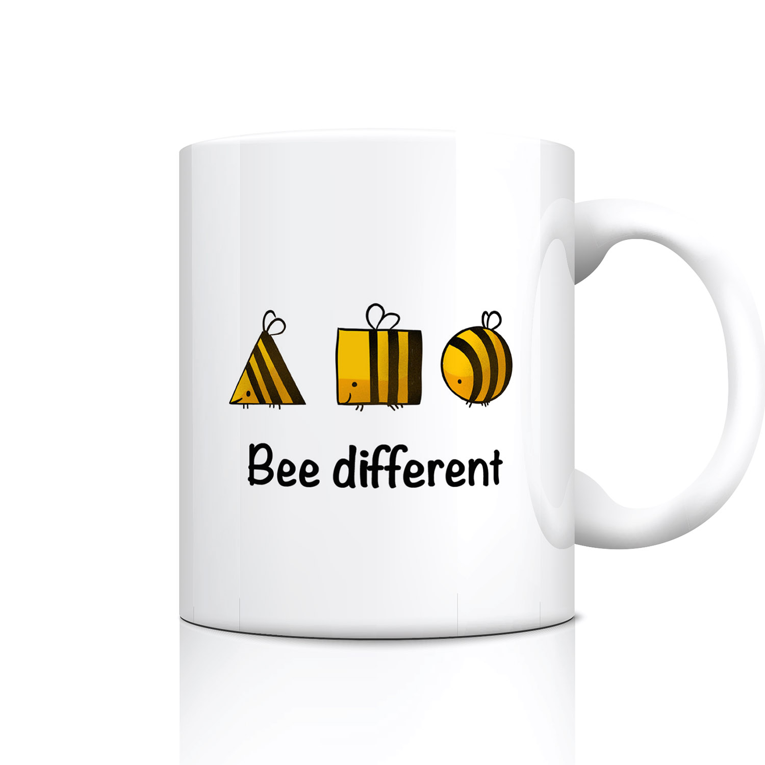 Bee Different Illustrated Bumblebee Mug for Nature Lovers