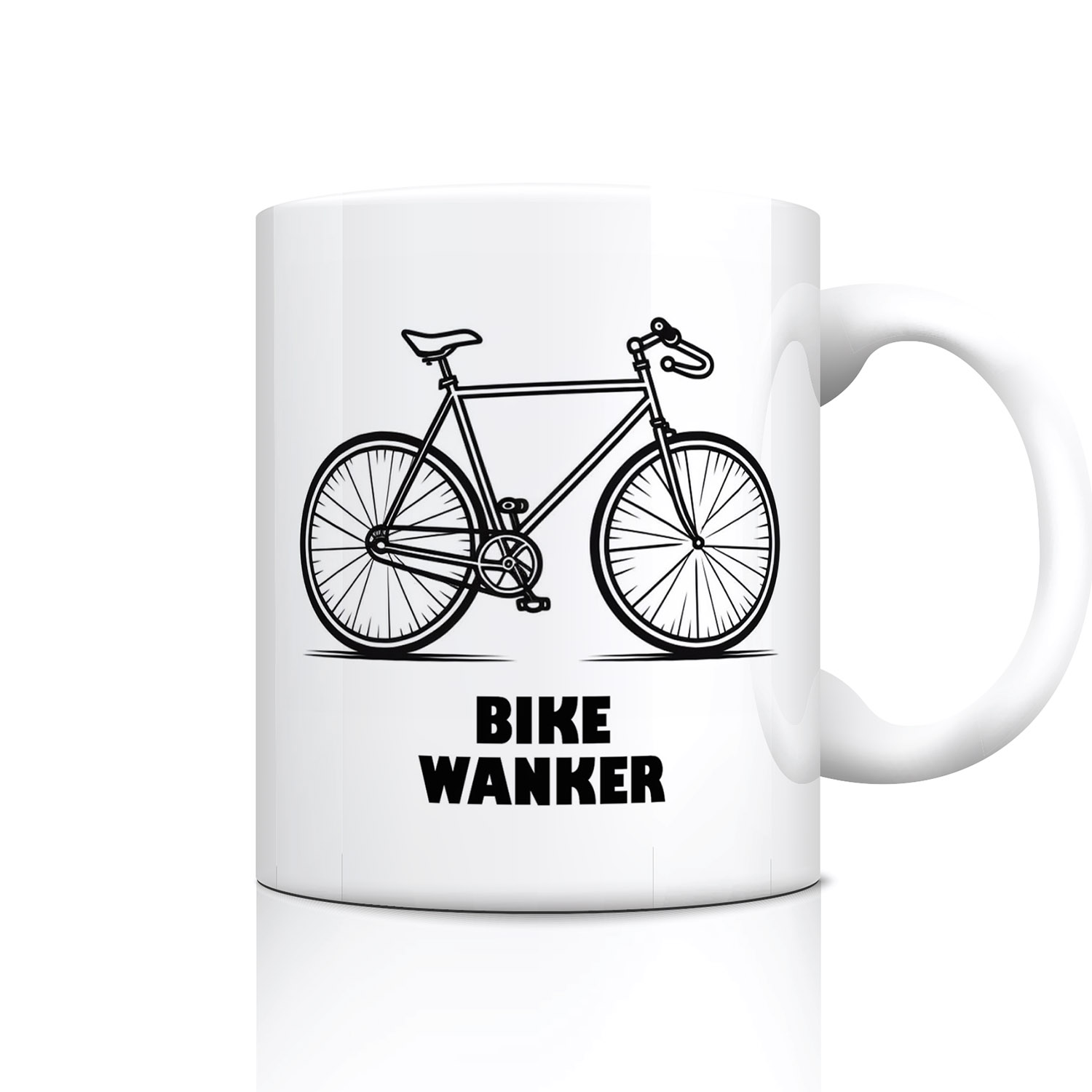 Bike Wanker Mug - Fun Cycling Gift for Enthusiasts