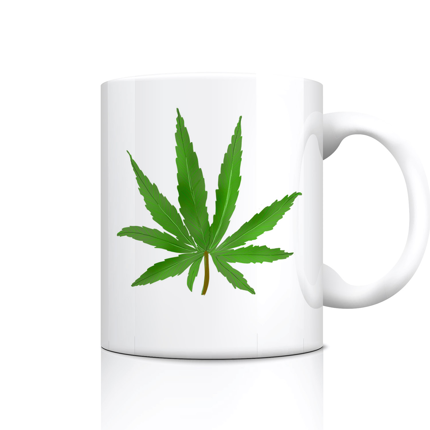 Artistic Cannabis Leaf Mug for Eco-Conscious Coffee Lovers