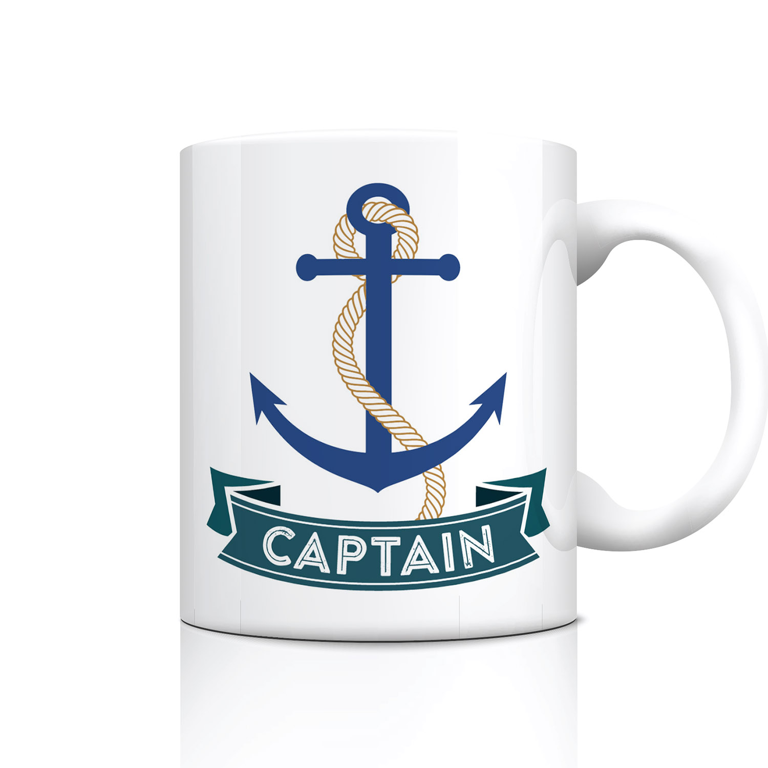 Nautical Captain Anchor Mug with Rope - Perfect for Sea Lovers