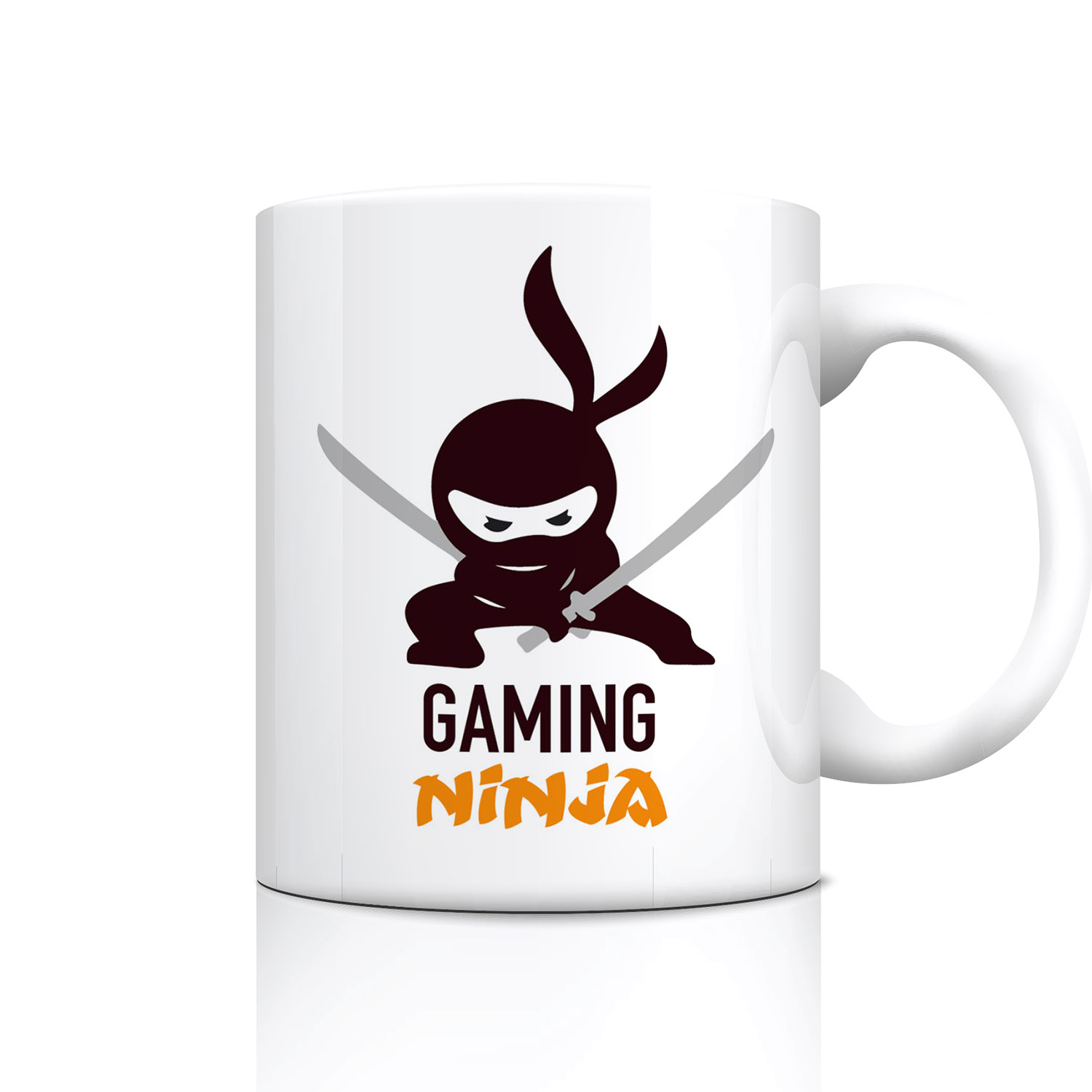 Ninja Silhouette Gaming Mug - Perfect Gift for Gamers