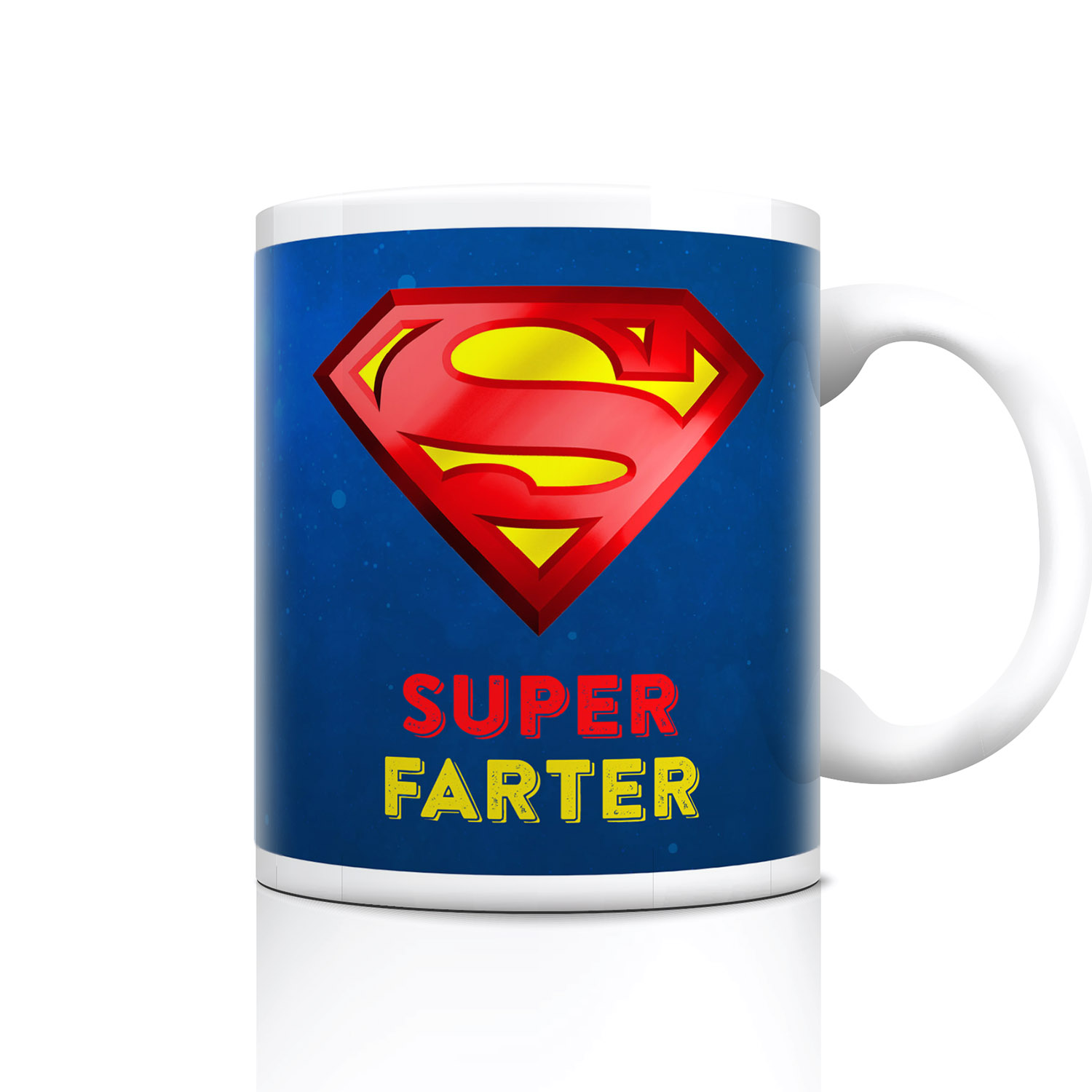 Superman Logo Super Farter Mug - Fun Gift for Dads