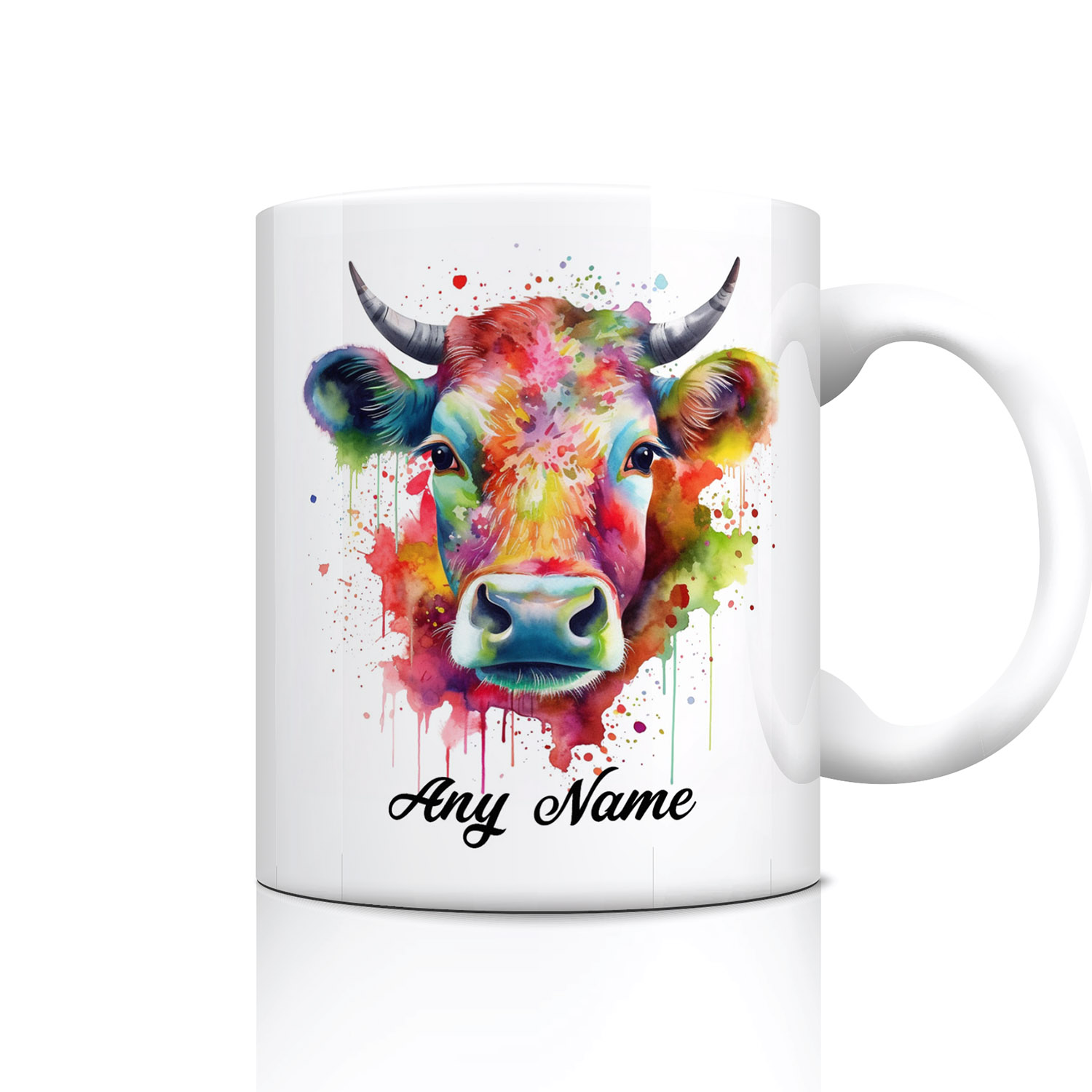 Charming Cow Watercolour Mug - Perfect Gift for Animal Lovers