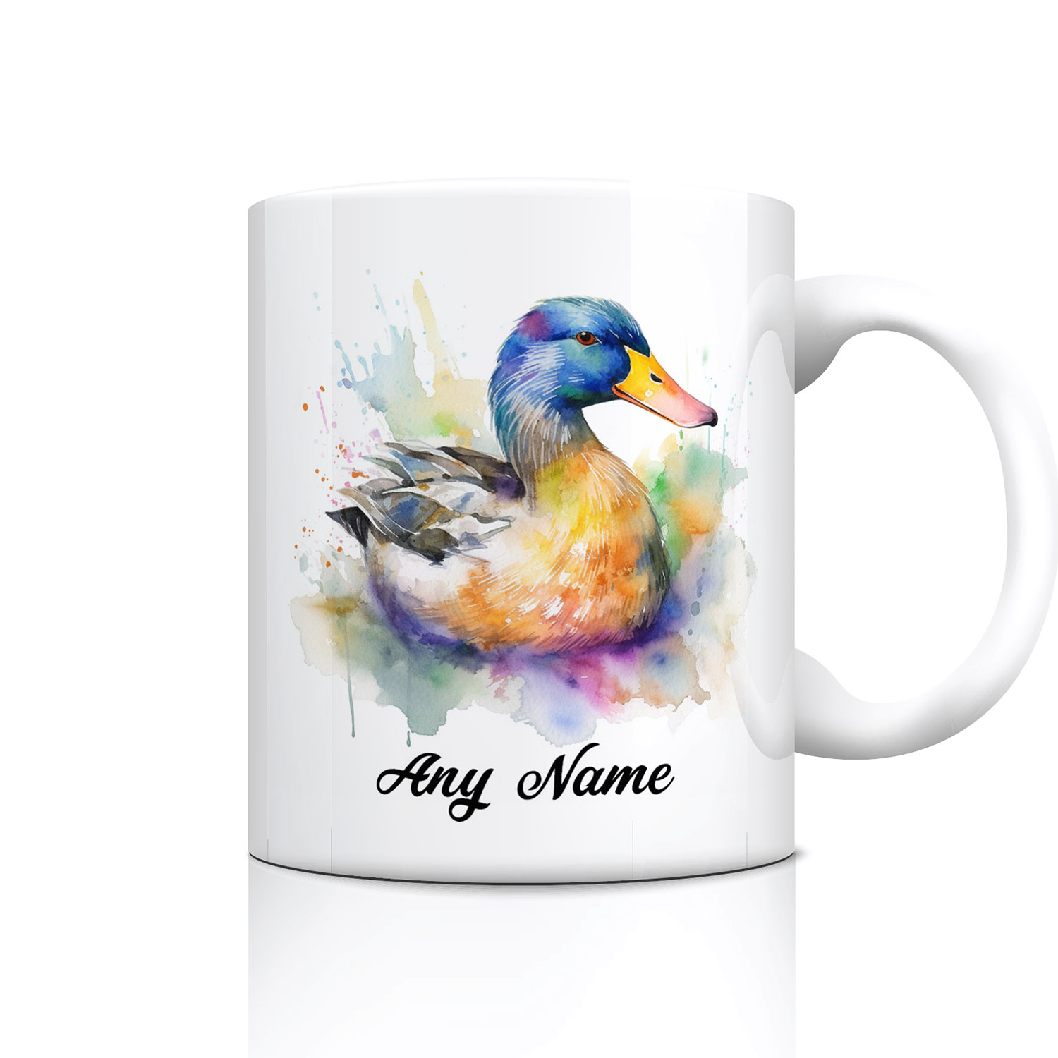 Charming Duck Watercolour Mug for Nature Lovers