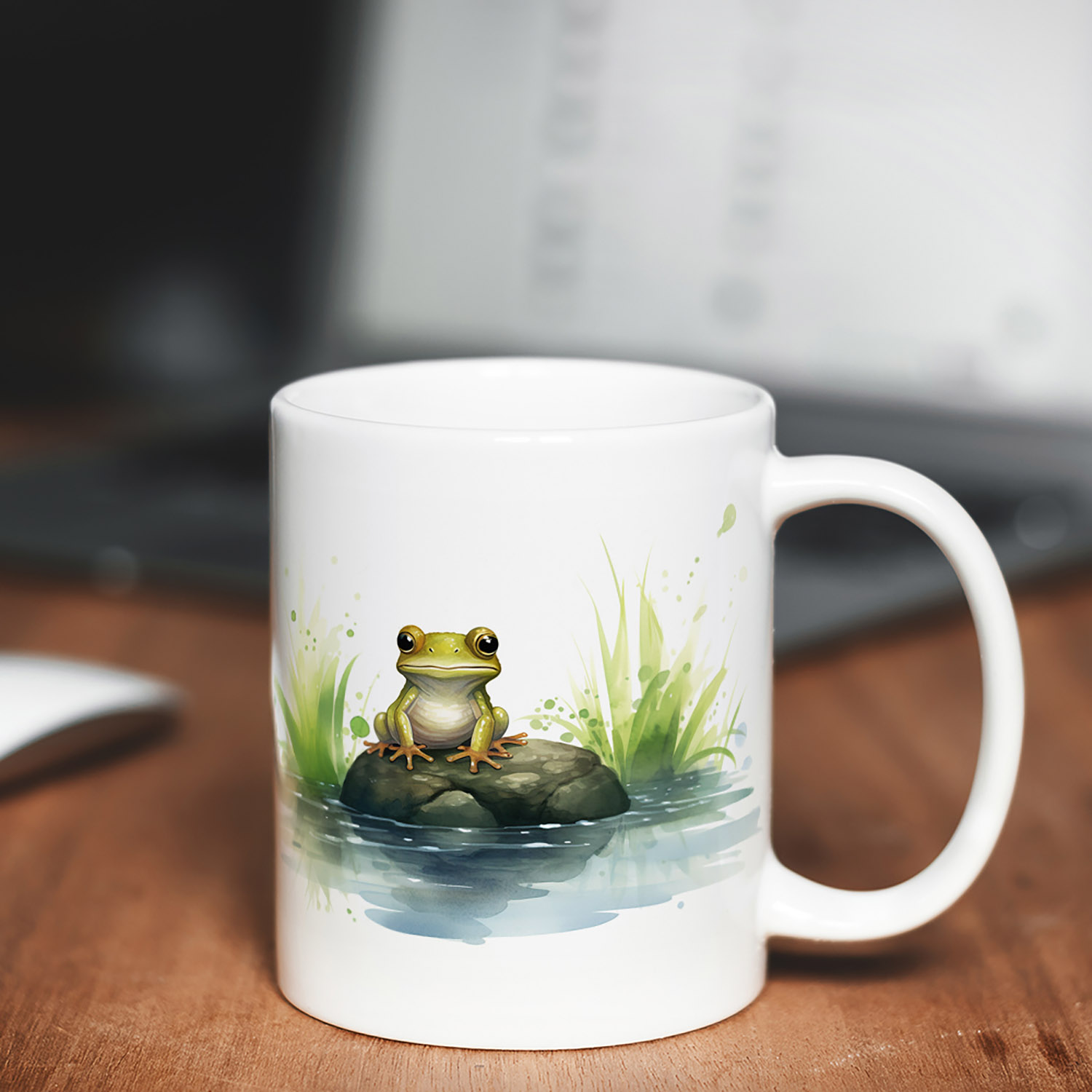 Charming Frog Ceramic Mug - Nature-Inspired Drinkware