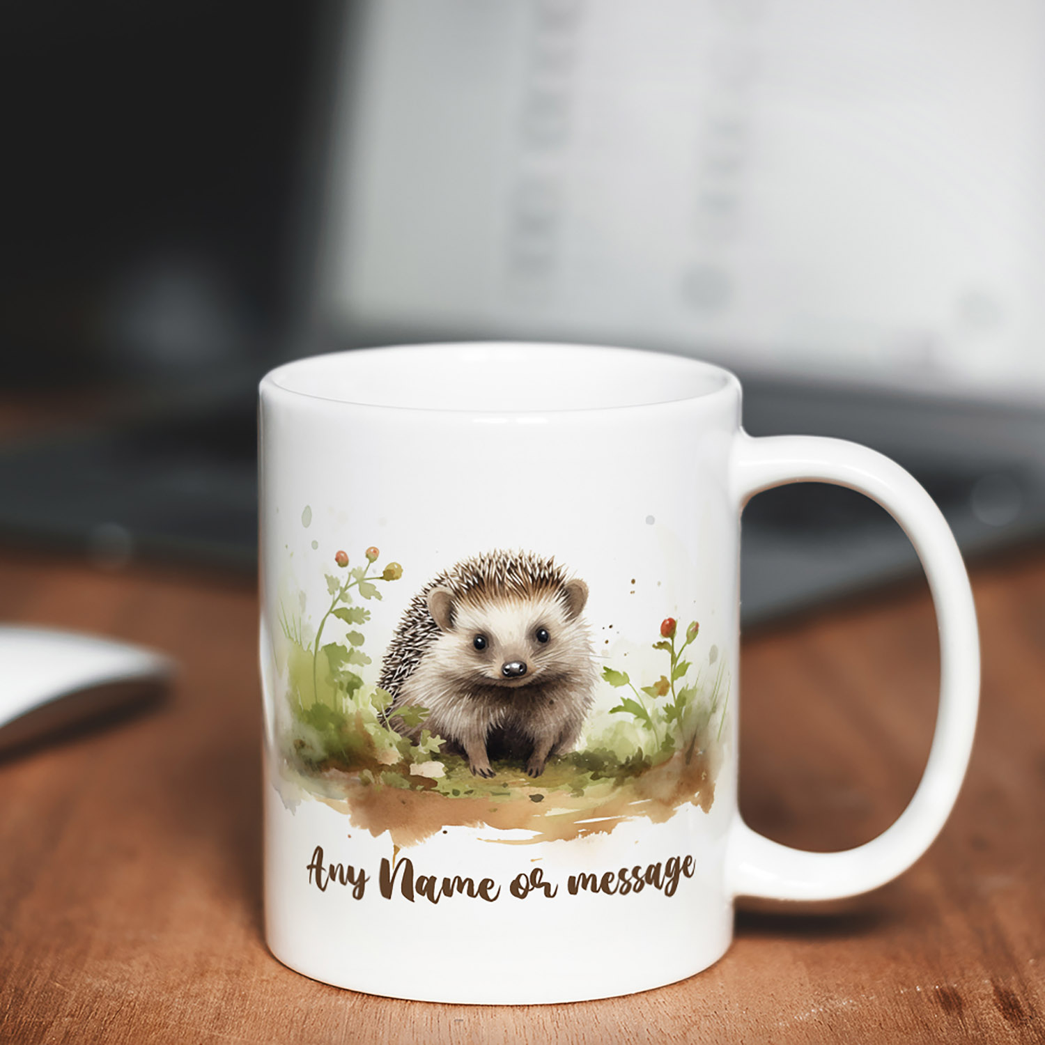 Custom Hedgehog Mug - Personalised 11oz Ceramic Gift