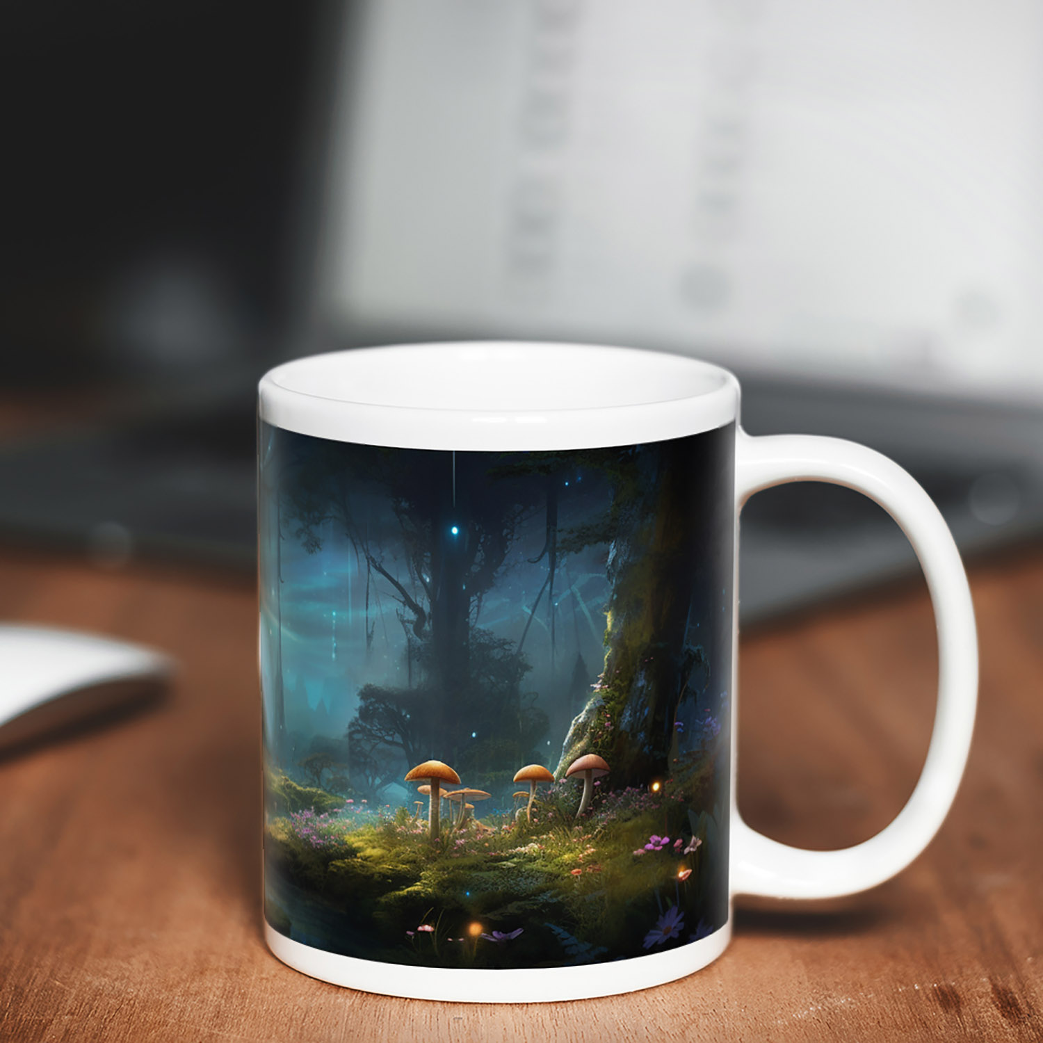 Enchanted Forest Mushroom Mug - 11oz Ceramic Coffee Cup