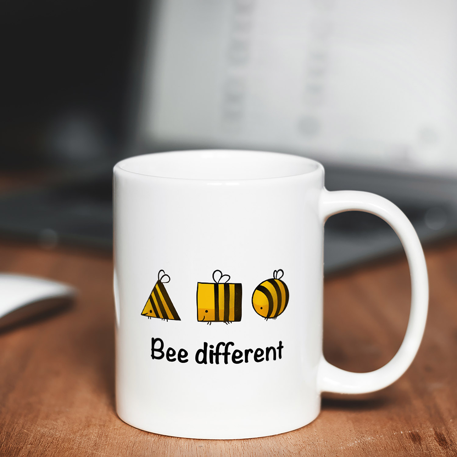Bee Different Illustrated Bumblebee Mug for Nature Lovers