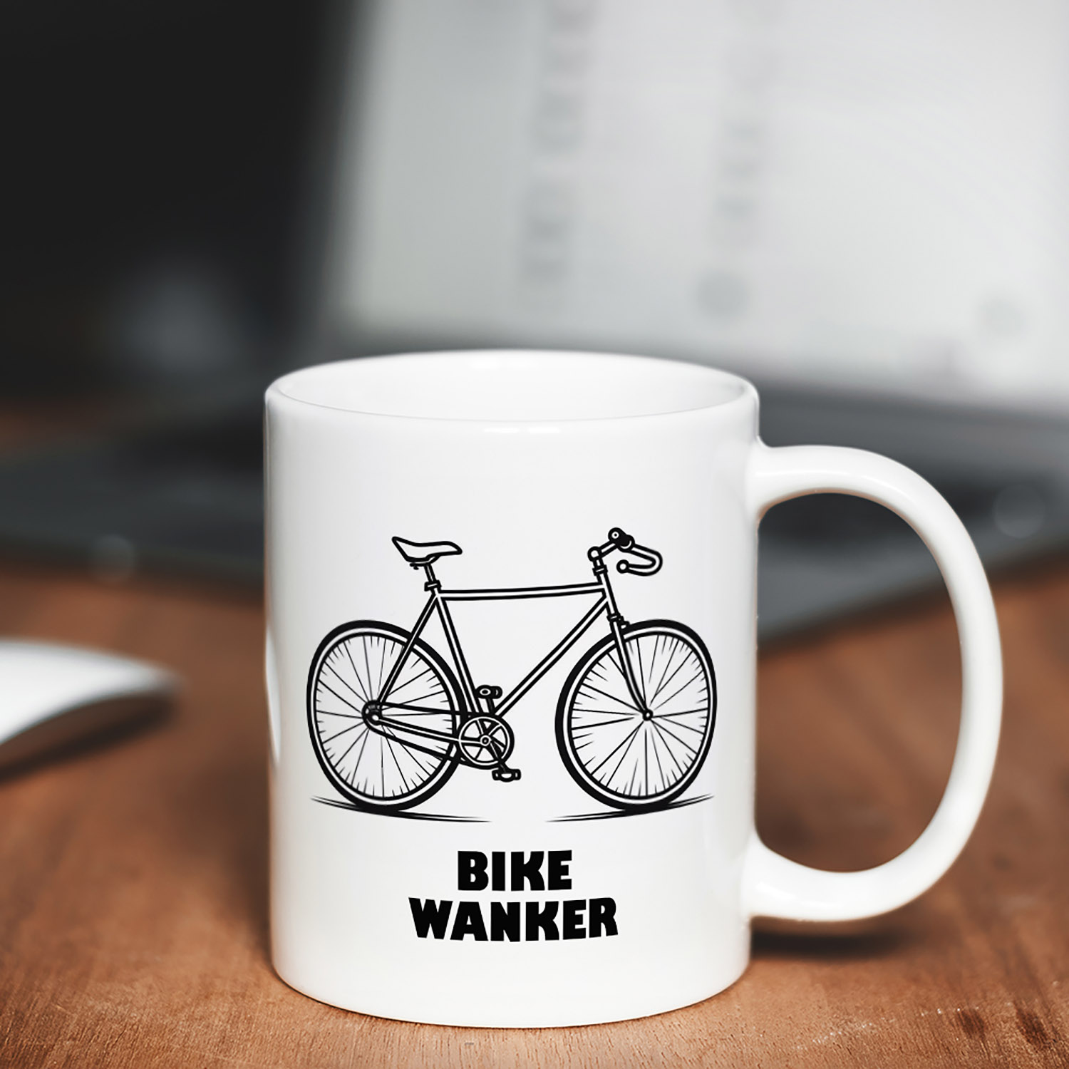 Bike Wanker Mug - Fun Cycling Gift for Enthusiasts
