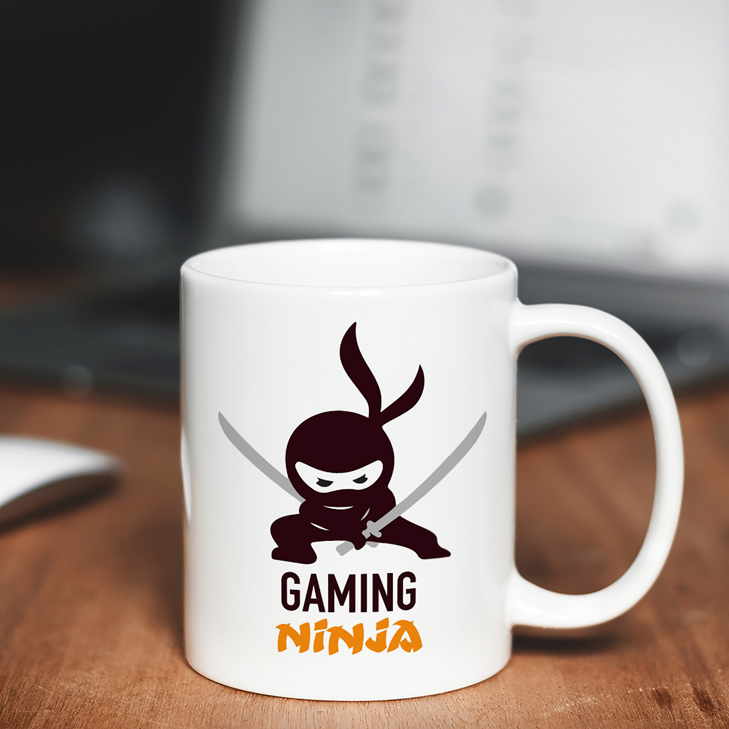 Ninja Silhouette Gaming Mug - Perfect Gift for Gamers