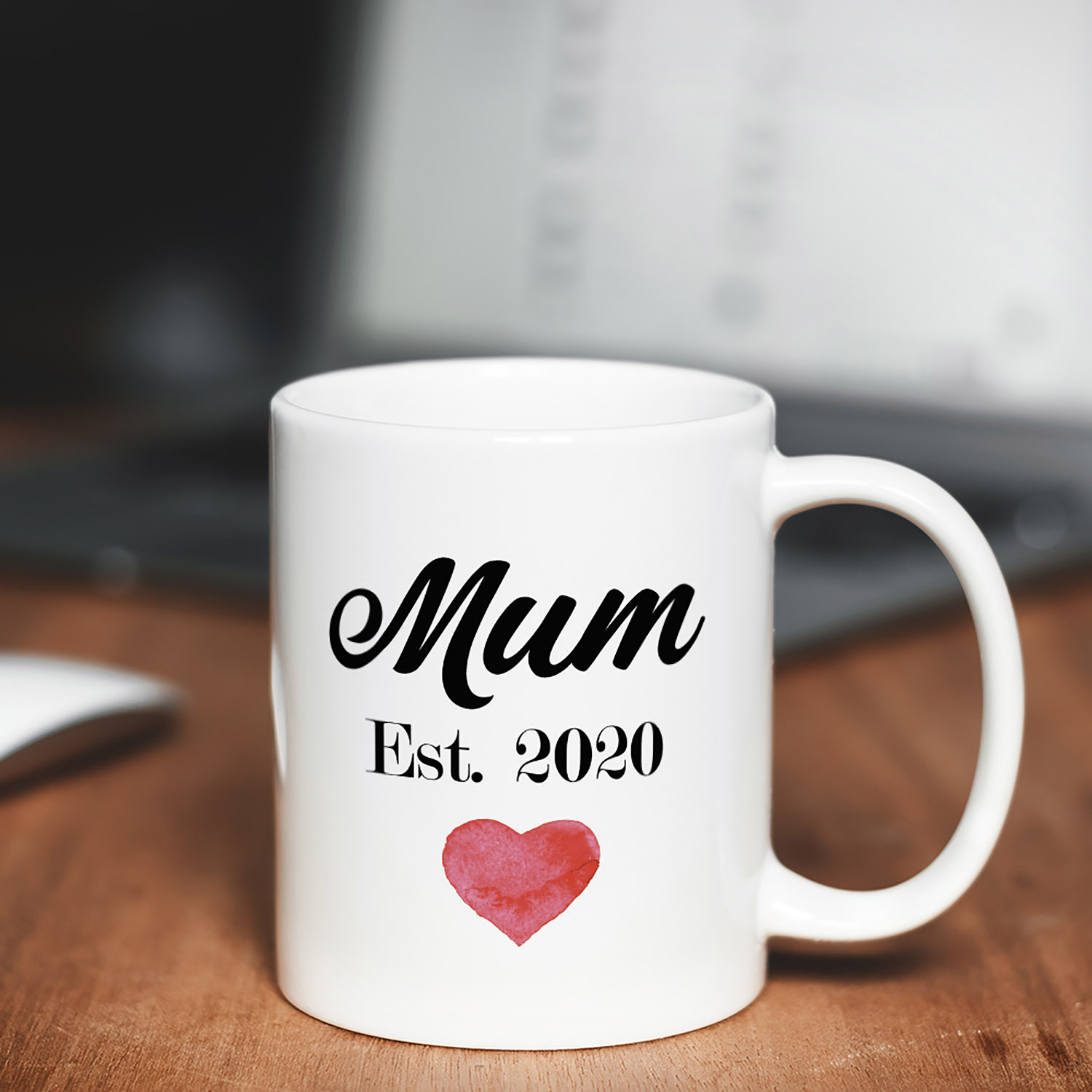 Personalized 'Mum Est 2023' Coffee Mug - Perfect Gift for New Moms