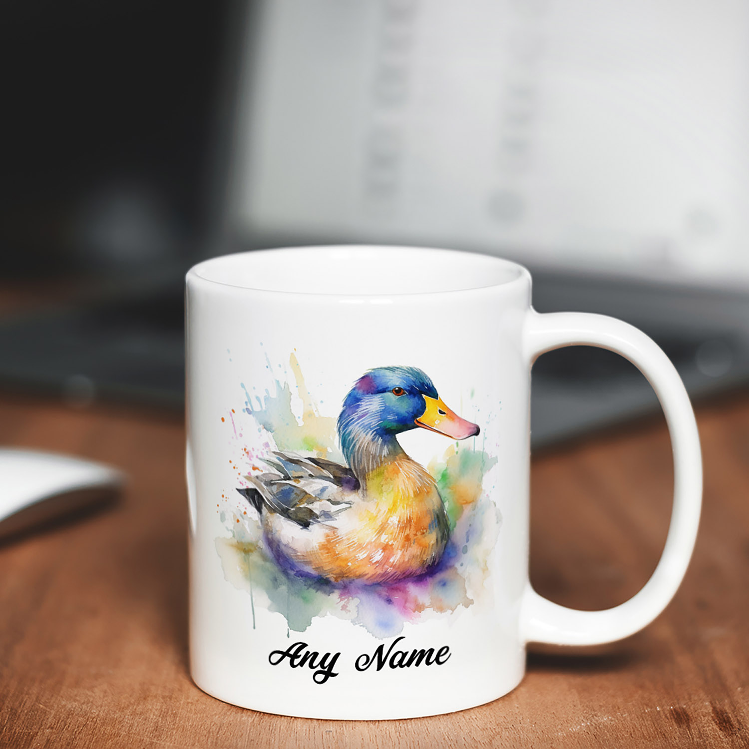 Charming Duck Watercolour Mug - Perfect Gift for Nature Lovers