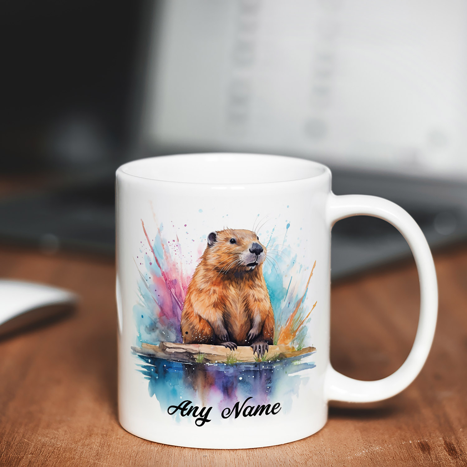 Charming Otter Watercolour Mug for Nature Lovers