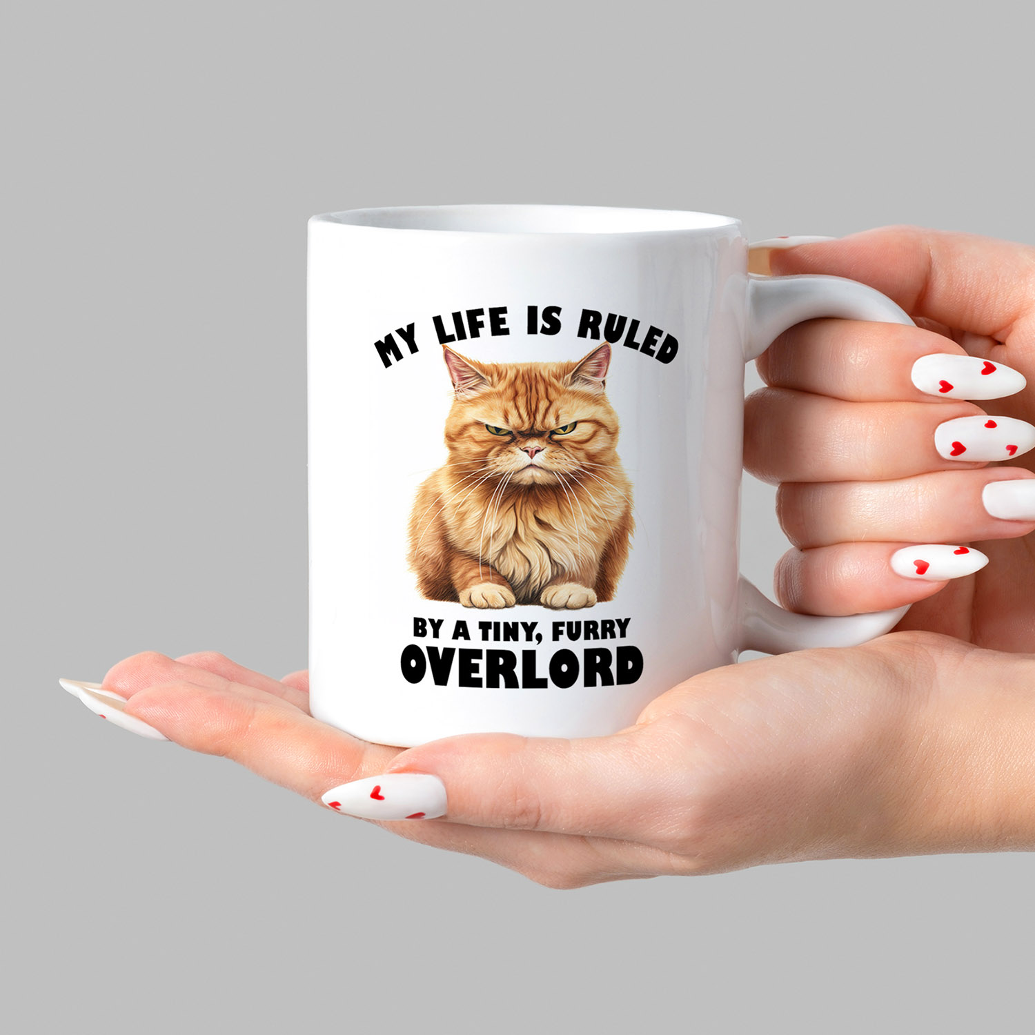 Quirky Ginger Cat Overlord Mug for Pet Lovers - 11oz