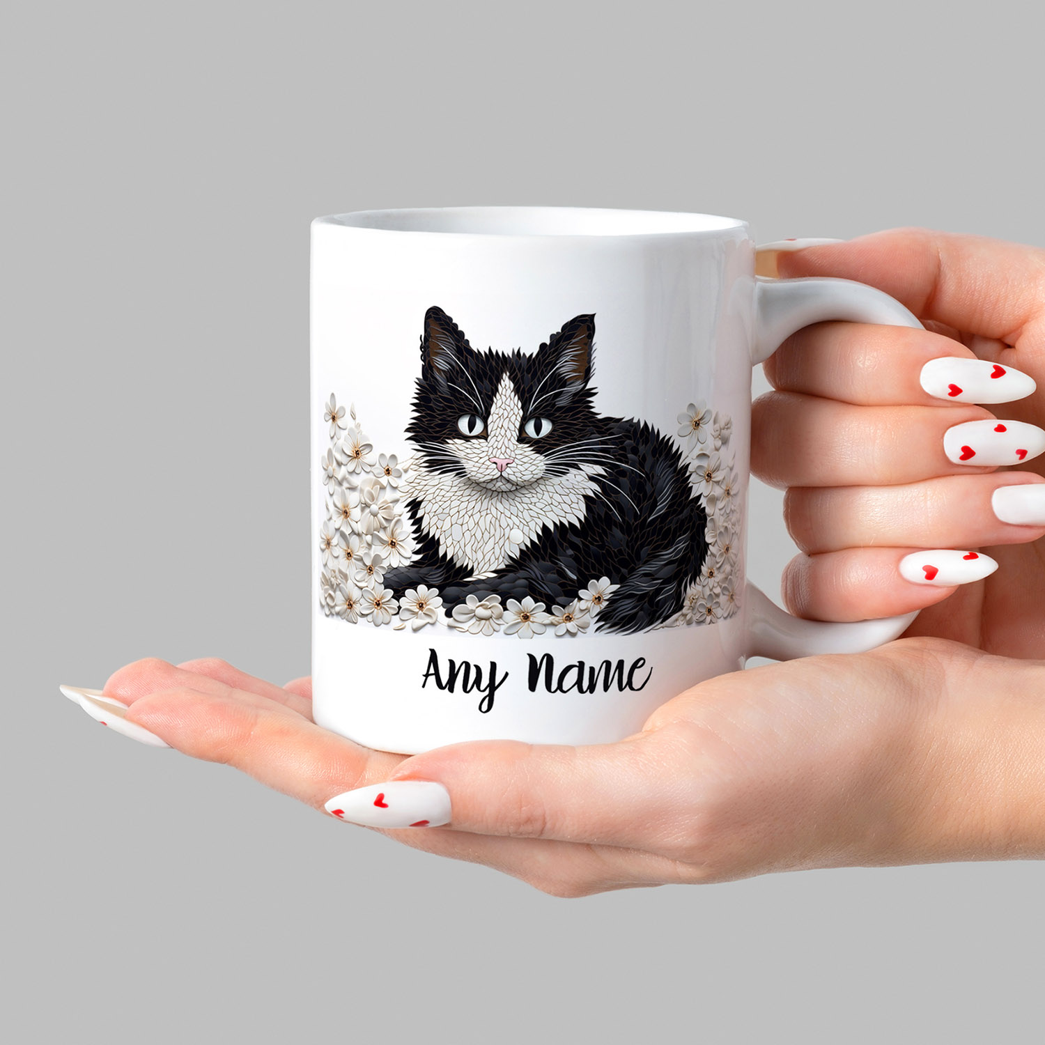 Personalised Tuxedo Cat Mug - Perfect Gift for Cat Lovers