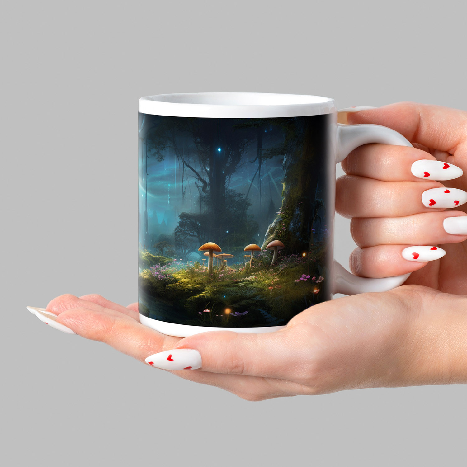 Enchanted Forest Mushroom Mug - 11oz Ceramic Coffee Cup