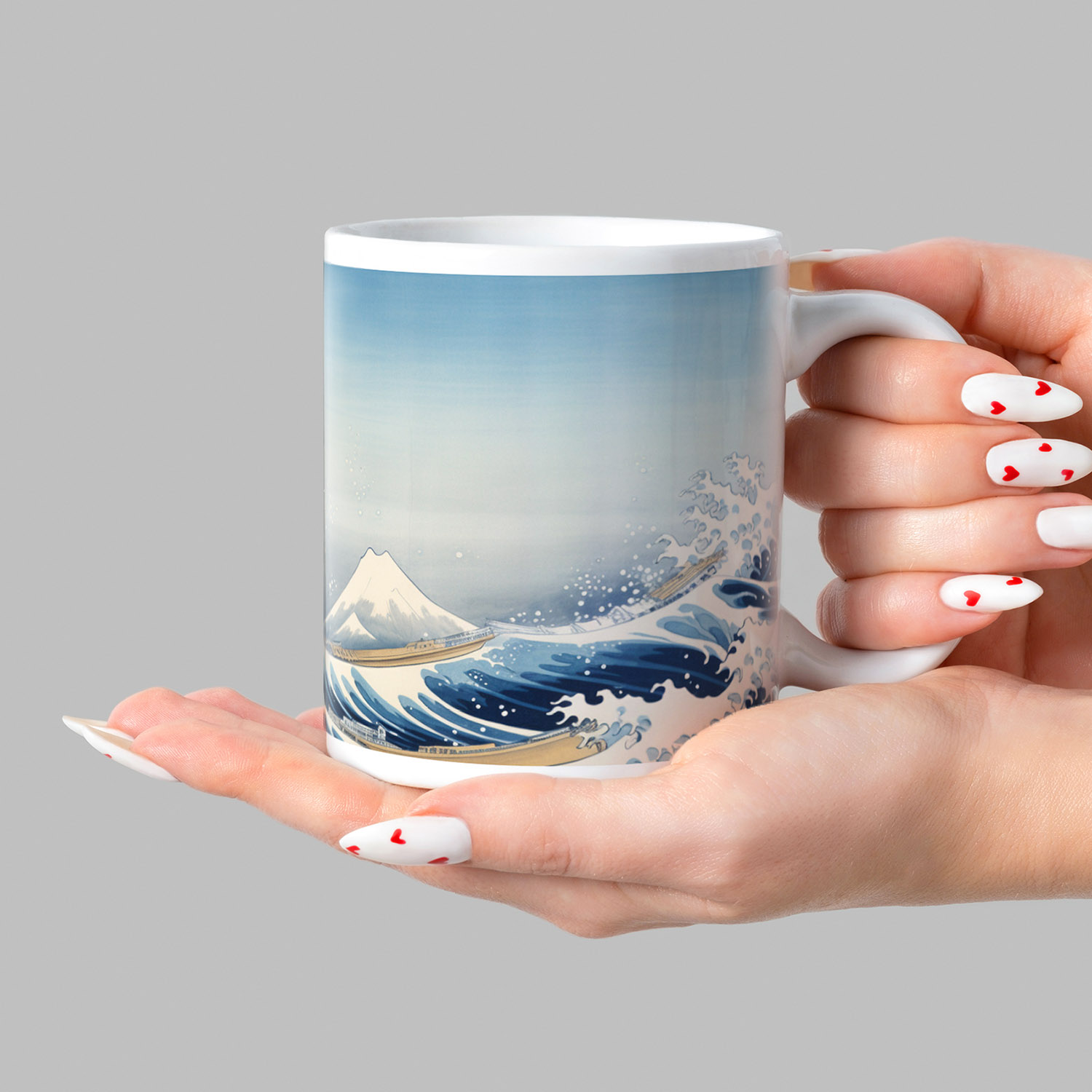 Oceanic Waves Artistic Coffee Mug - 11oz Ceramic Delight