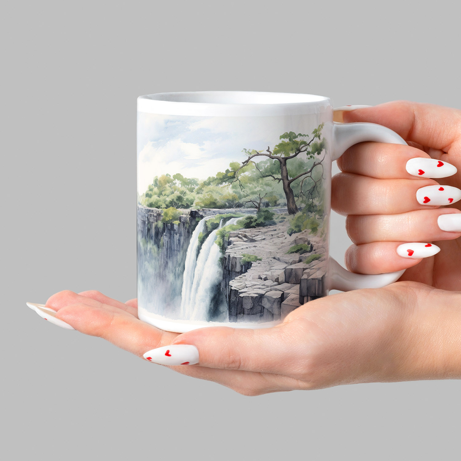 Victoria Falls Scenic Mug - Serene Nature Artwork for Nature Lovers