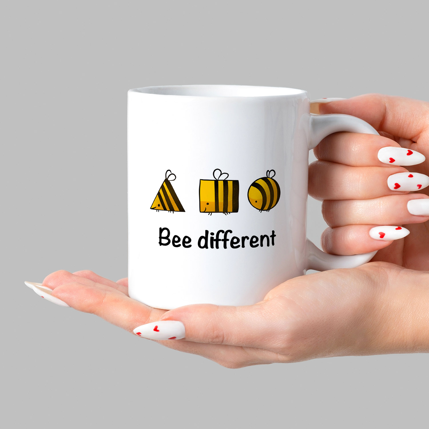 Bee Different Illustrated Bumblebee Mug for Nature Lovers