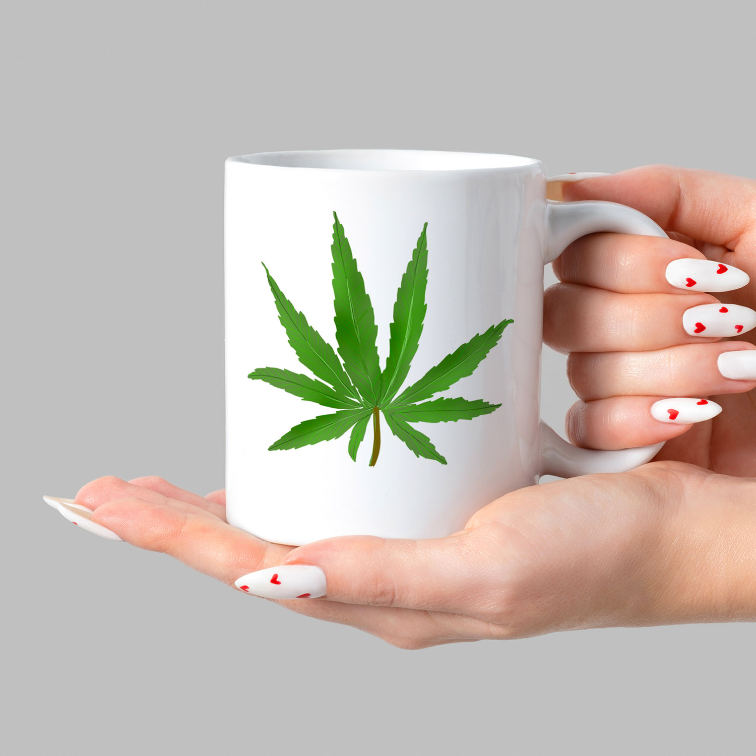 Artistic Cannabis Leaf Mug for Eco-Conscious Coffee Lovers