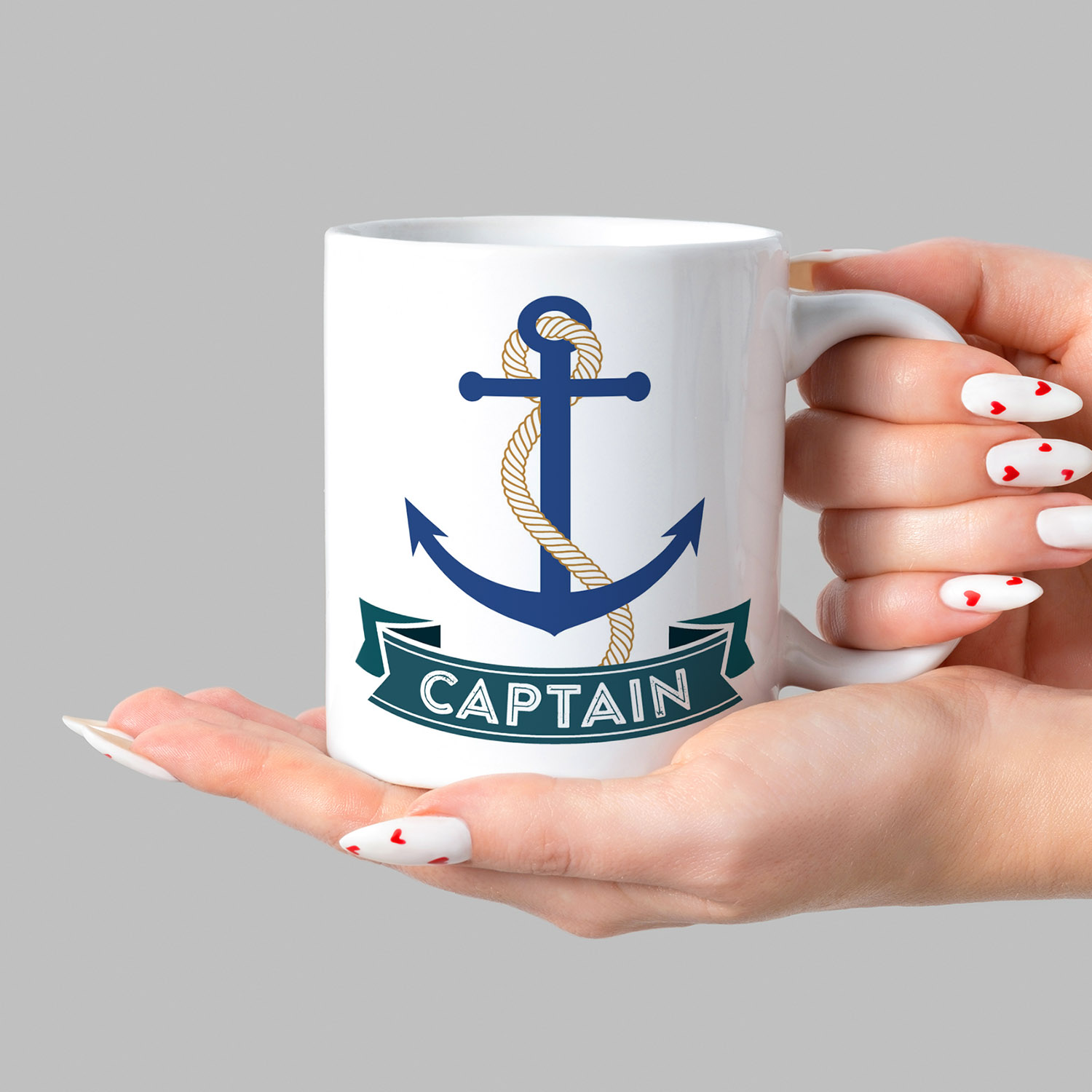 Nautical Captain Anchor Mug with Rope - Perfect for Sea Lovers