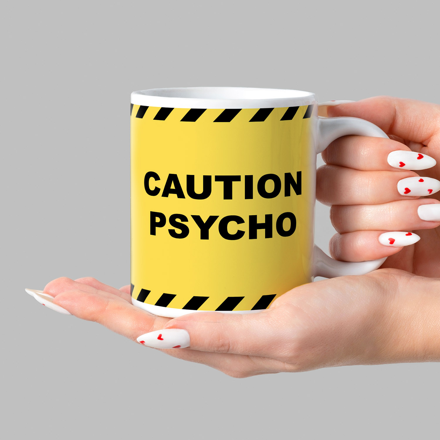 Caution Psycho Warning Mug - Fun Gift for Quirky Friends