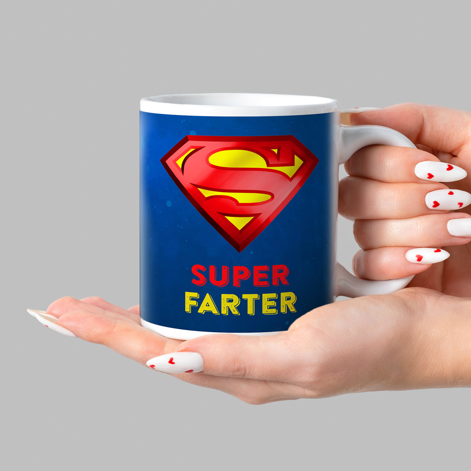 Superman Logo Super Farter Mug - Fun Gift for Dads