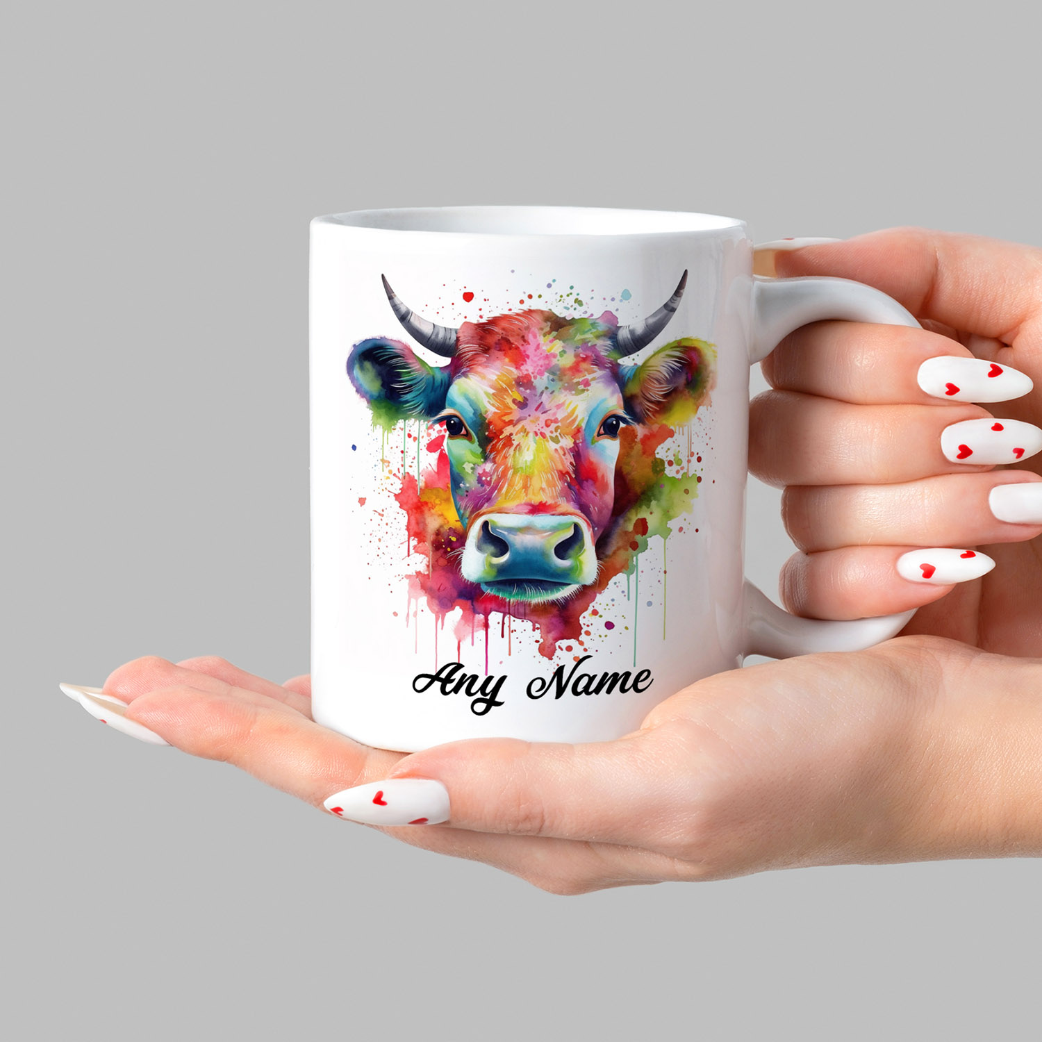Charming Cow Watercolour Mug - Perfect Gift for Animal Lovers
