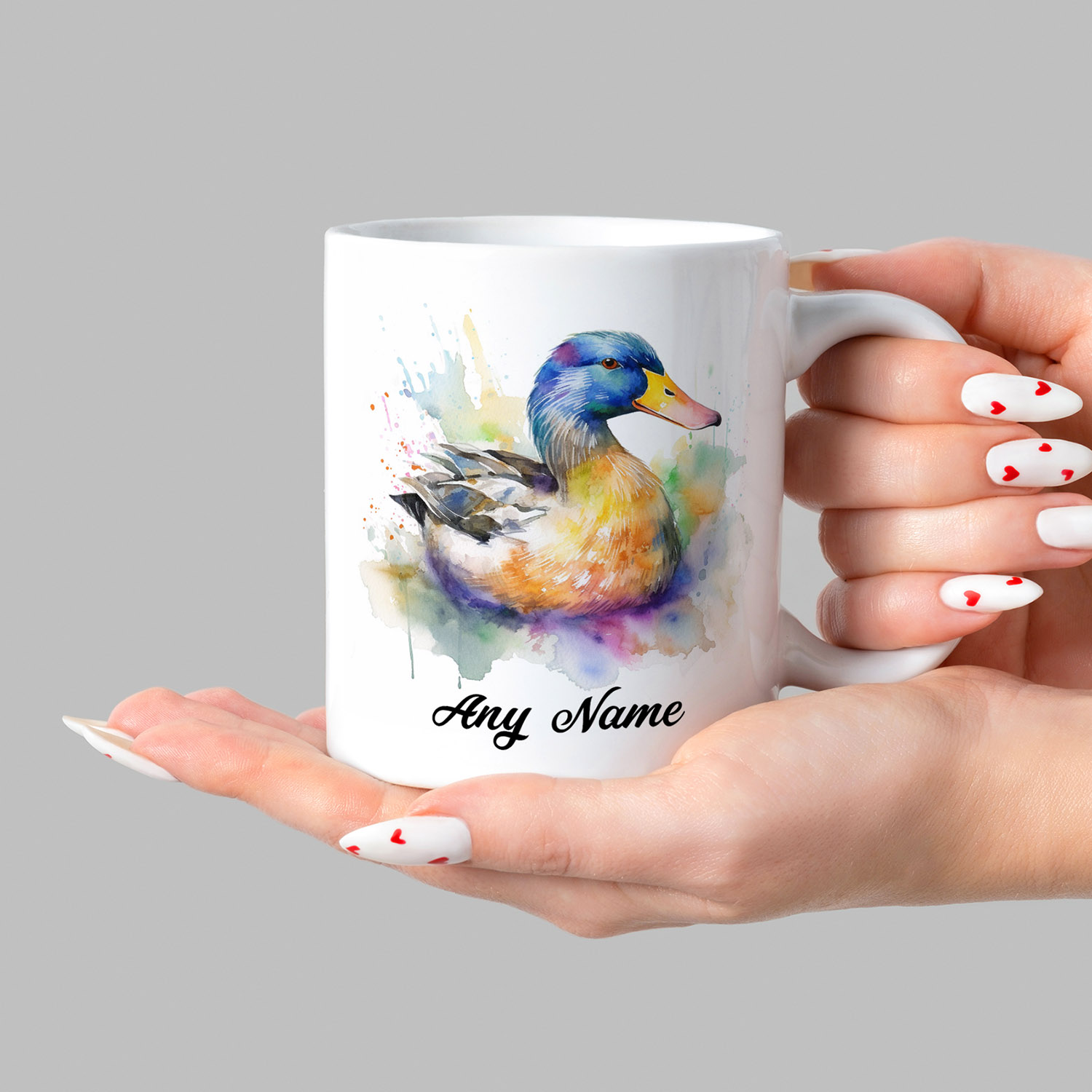 Charming Duck Watercolour Mug - Perfect Gift for Nature Lovers