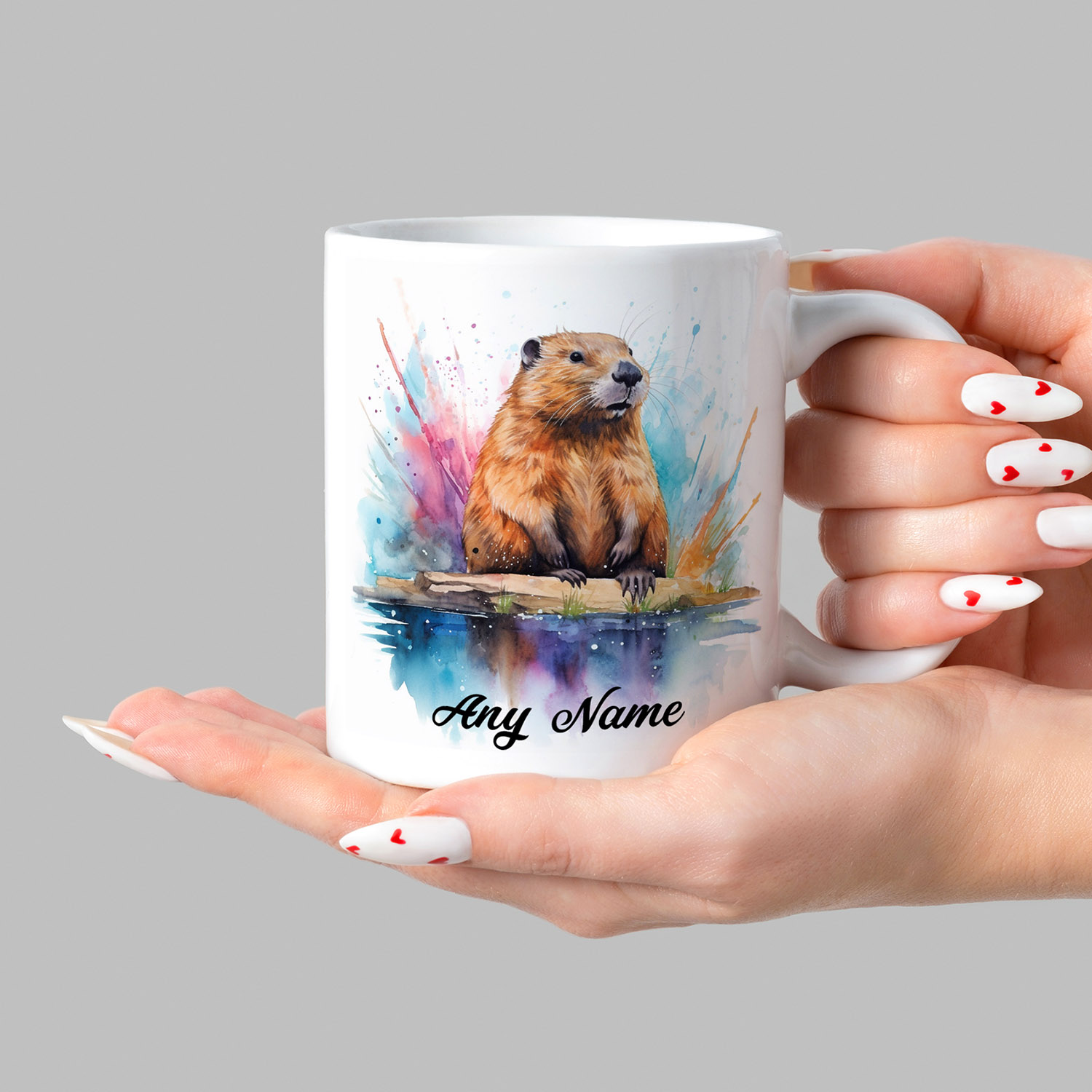 Charming Otter Watercolour Mug for Nature Lovers