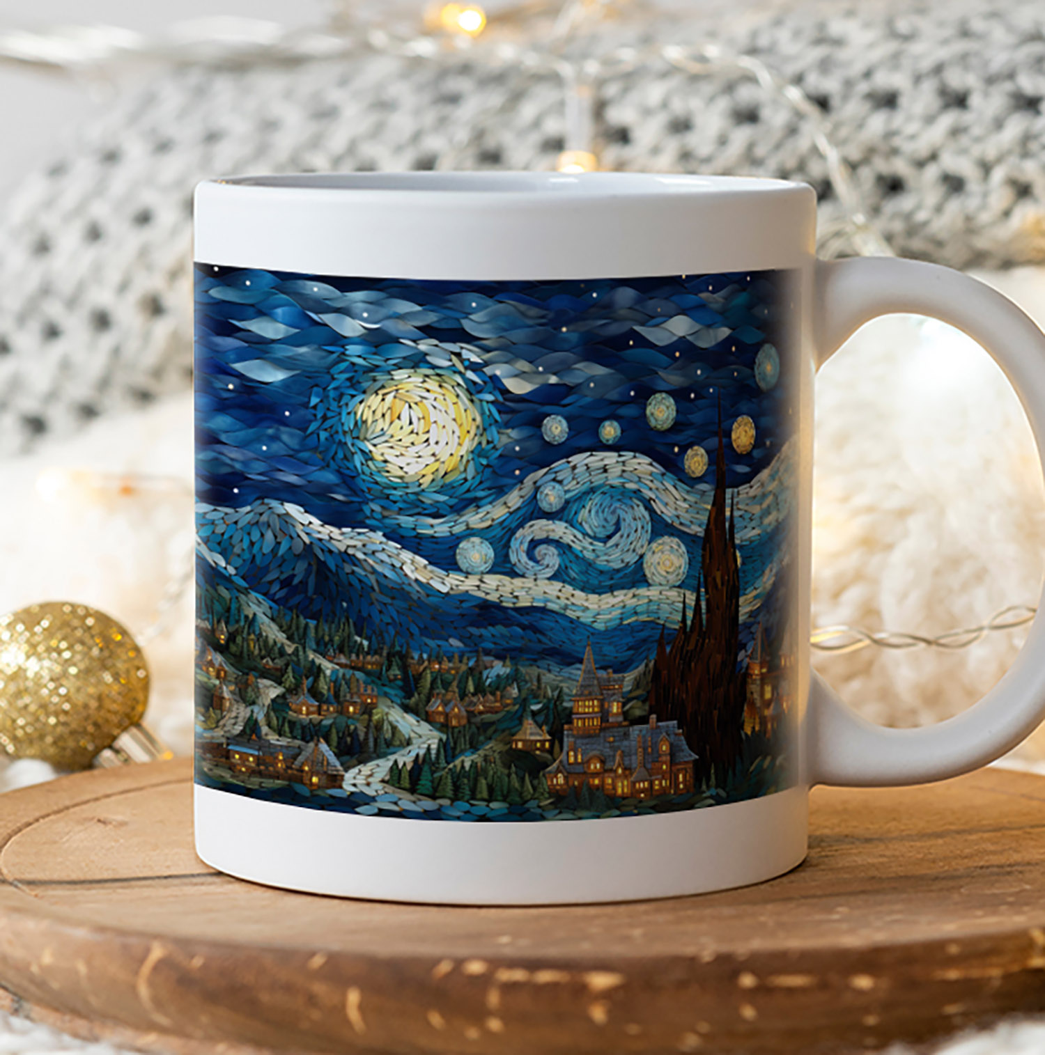 Starry Night 11oz Artistic Coffee Mug for Art Lovers