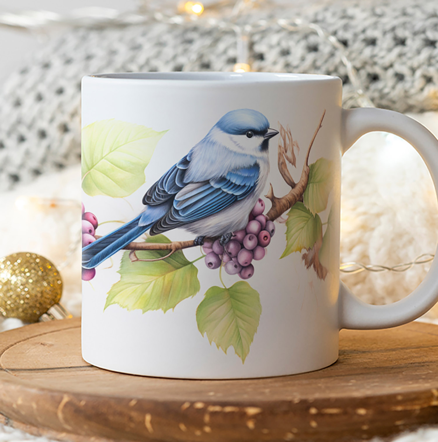 Hedgerow Birds Ceramic Mug - Charming Countryside Gift