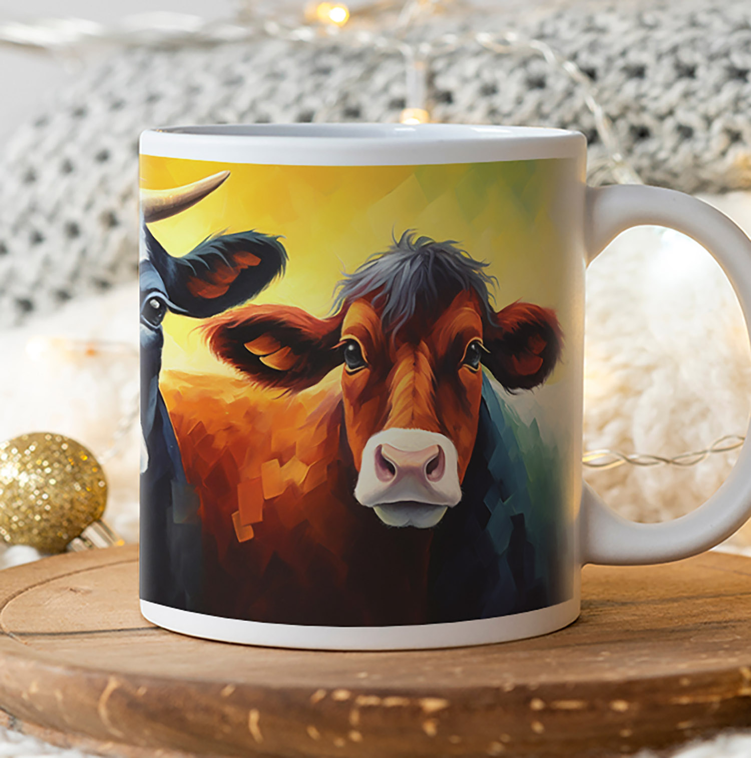 Vibrant Highland Cattle Mug - Perfect for Country Lovers