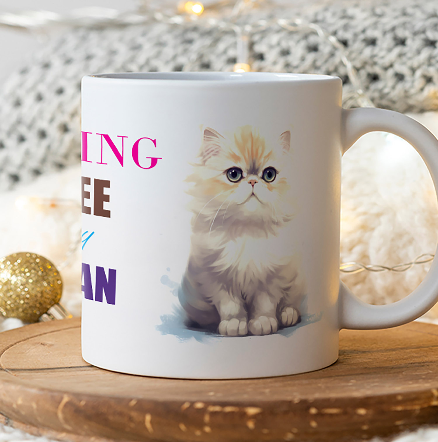Charming Persian Cat Mug for Cat Lovers - Perfect Gift