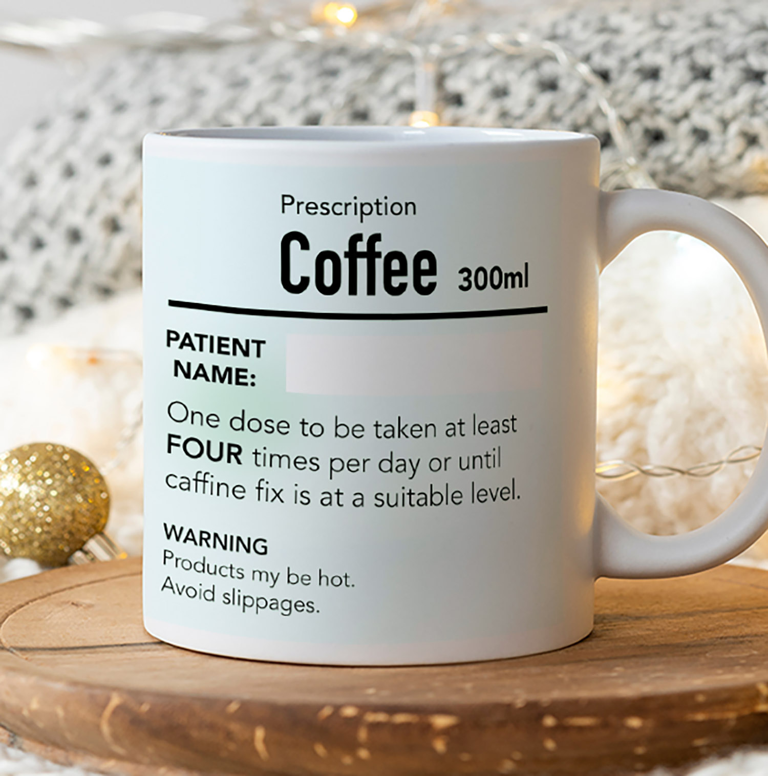 Personalised Coffee Prescription Mug for Coffee Lovers