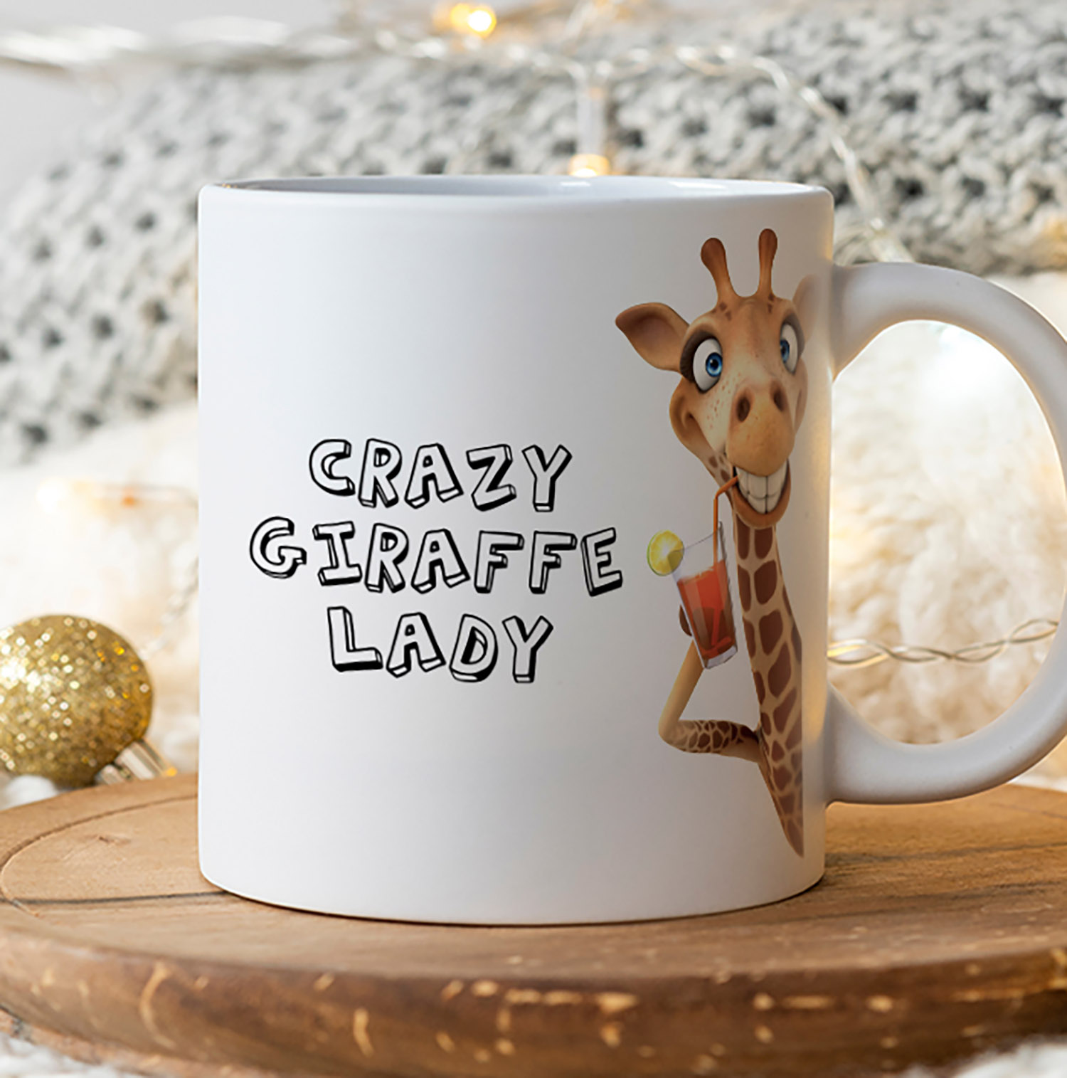 Crazy Giraffe Lady Mug - Fun Gift for Animal Lovers