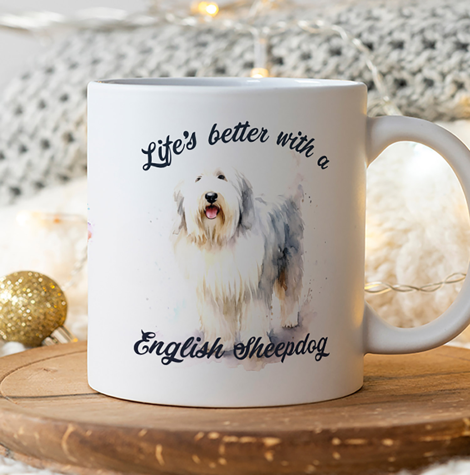 English Sheepdog Mug - Perfect Gift for Dog Lovers